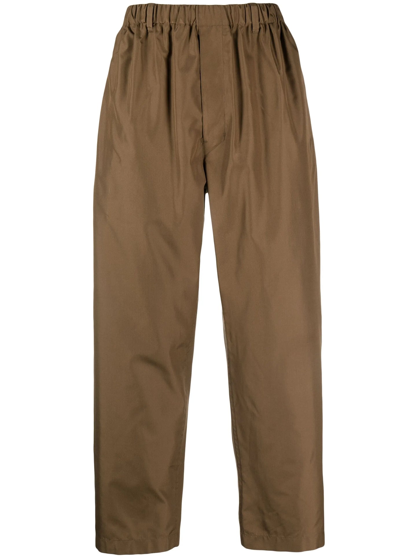 wide-leg silk trousers