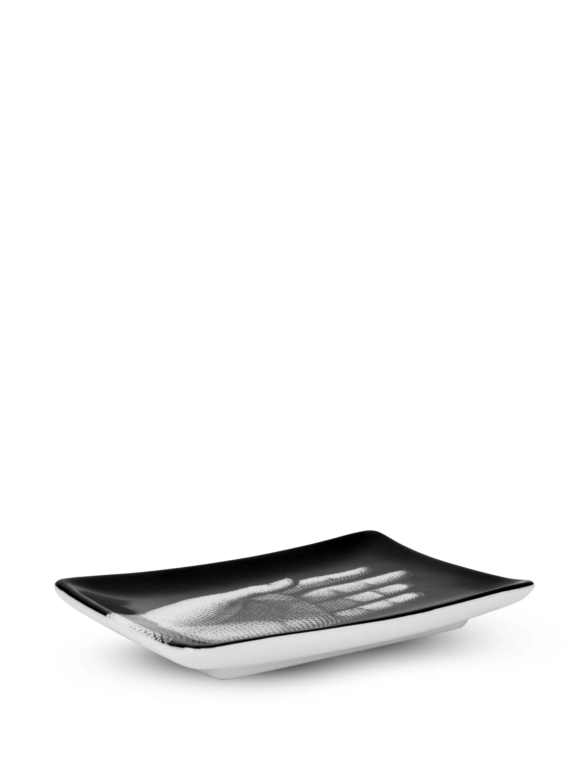 Mano hand-motif porcelain ashtray