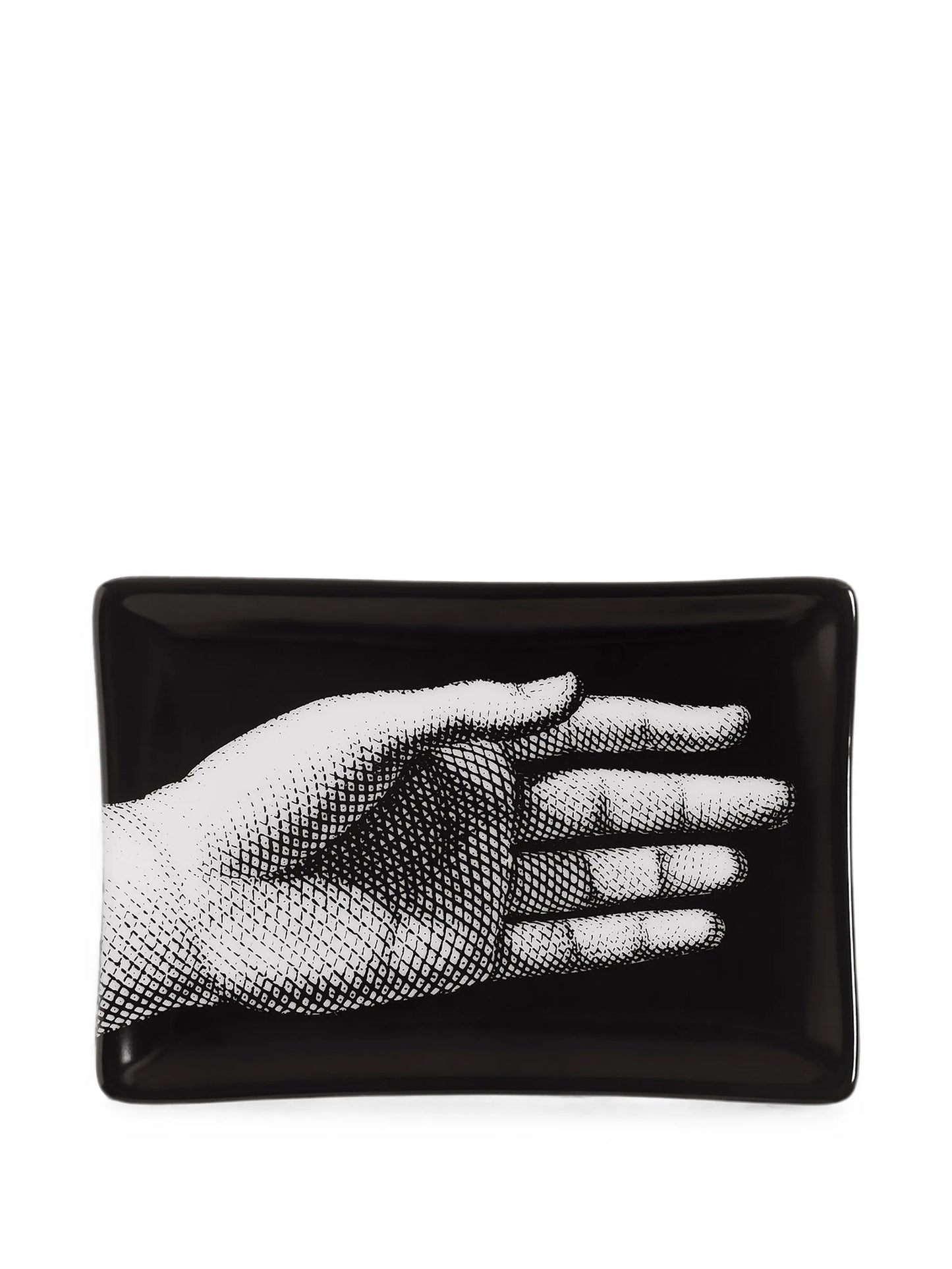 Mano hand-motif porcelain ashtray