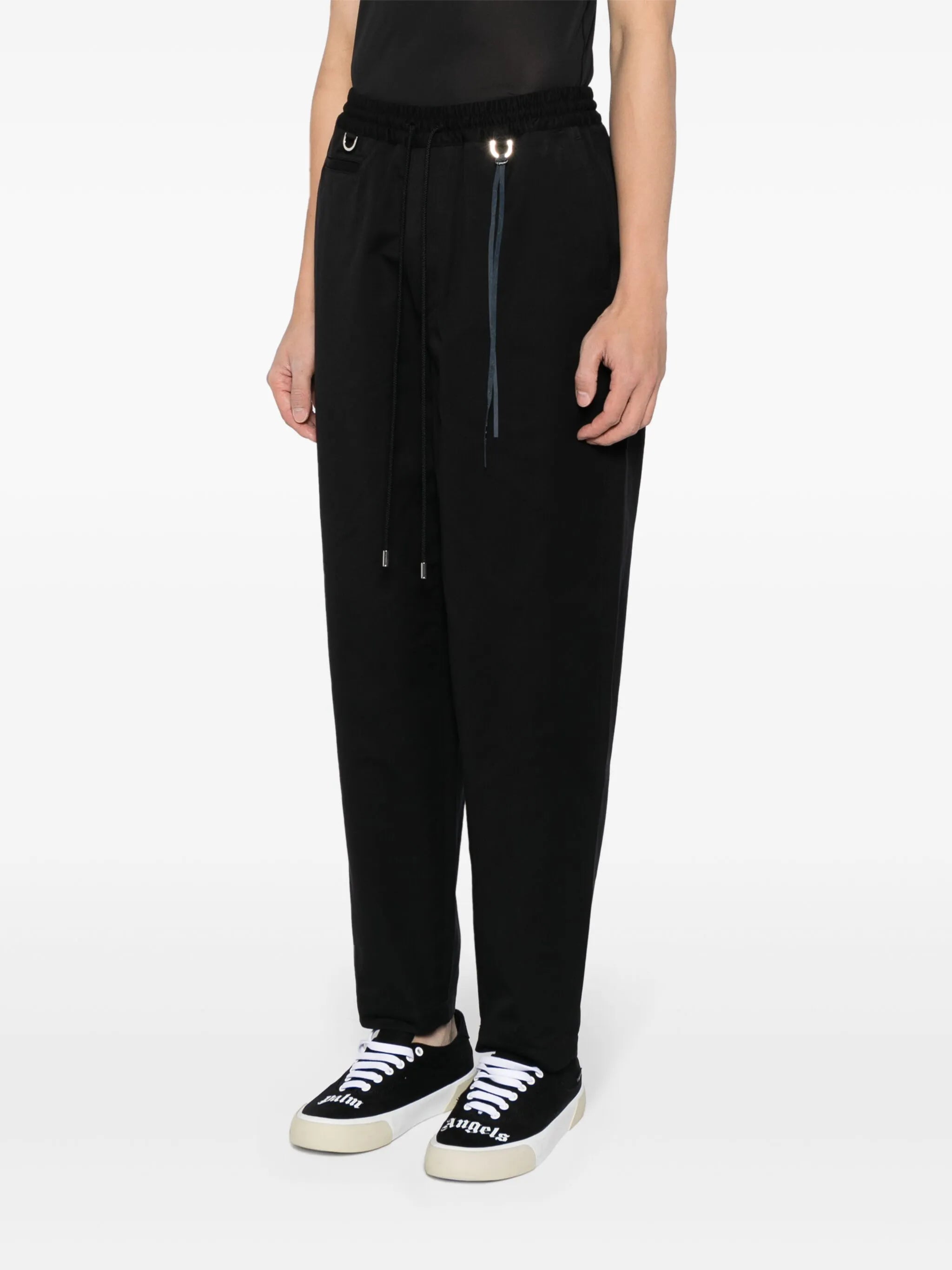 skull-appliqué track pants