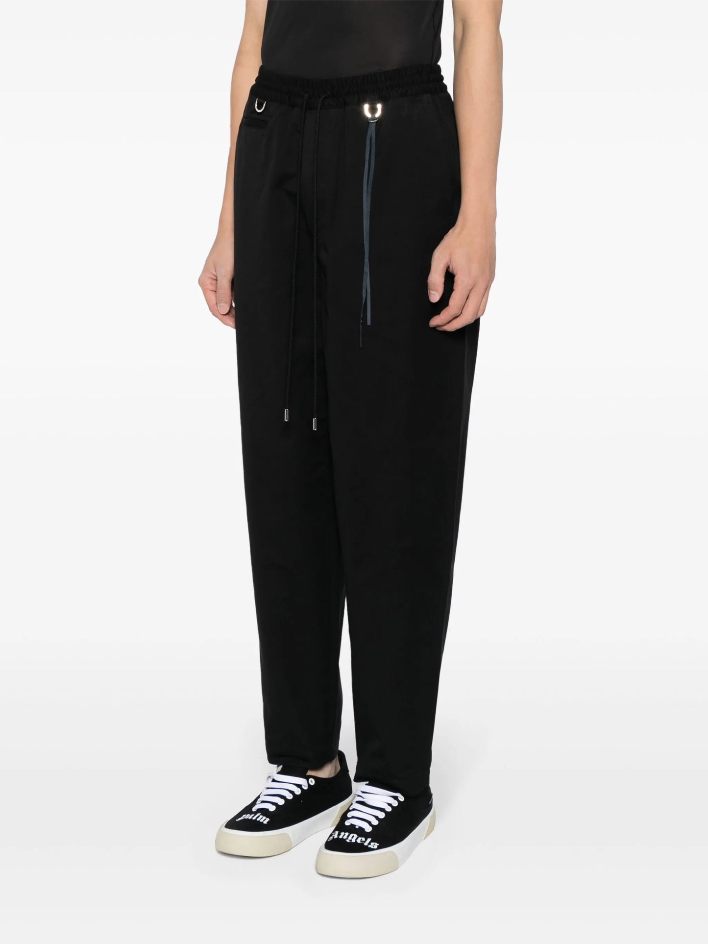 skull-appliqué track pants
