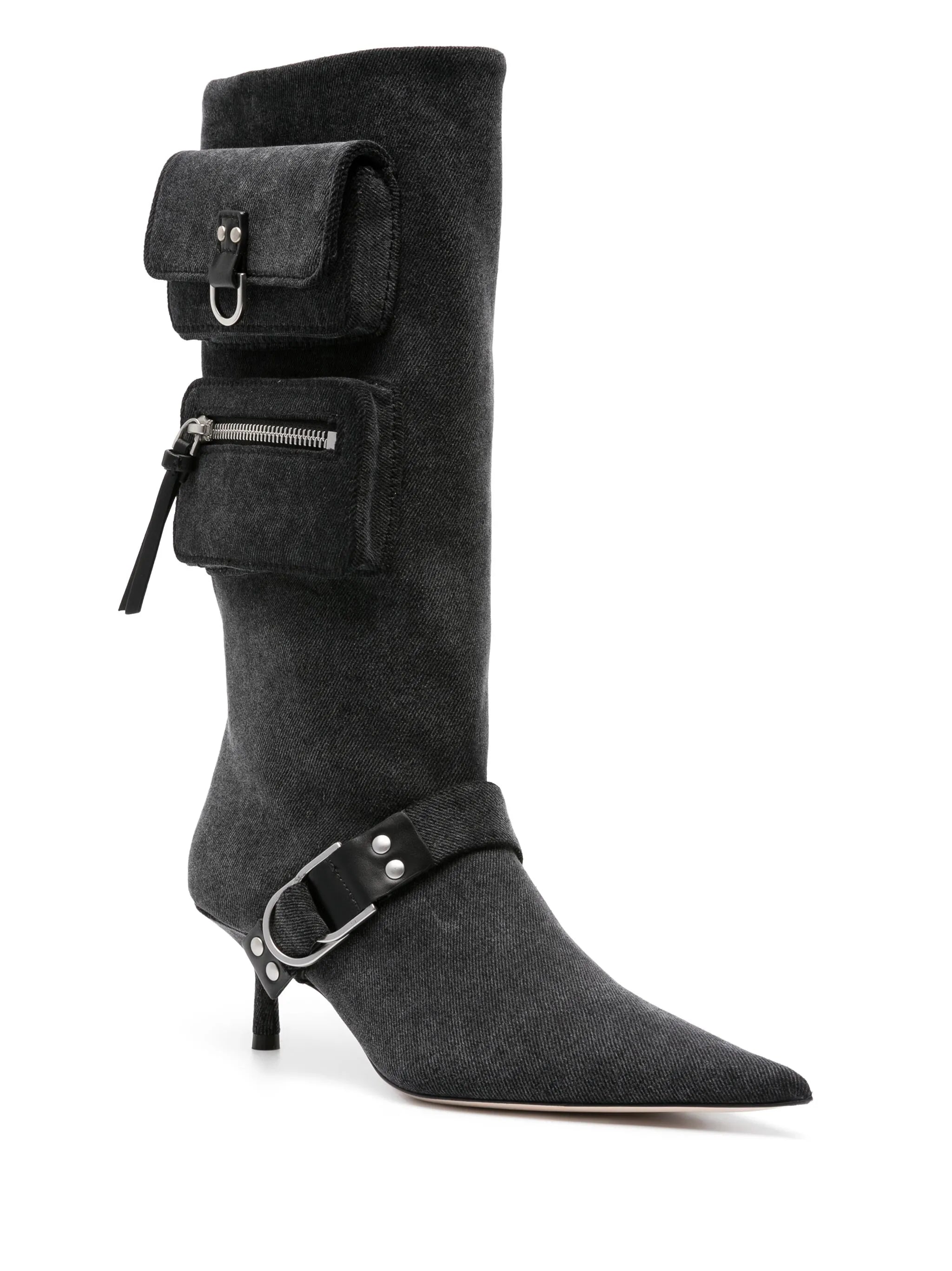65mm denim cargo boots