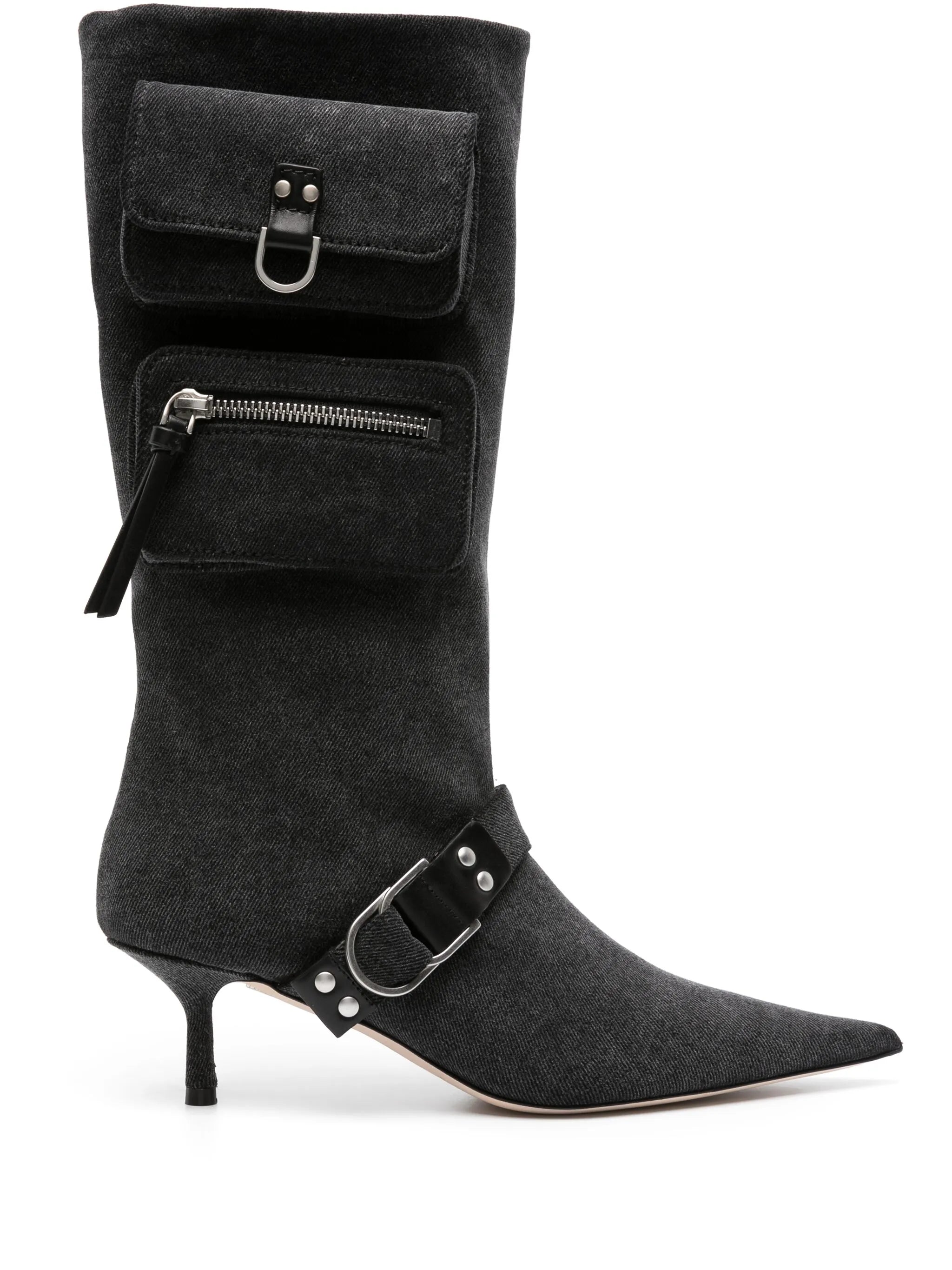 65mm denim cargo boots