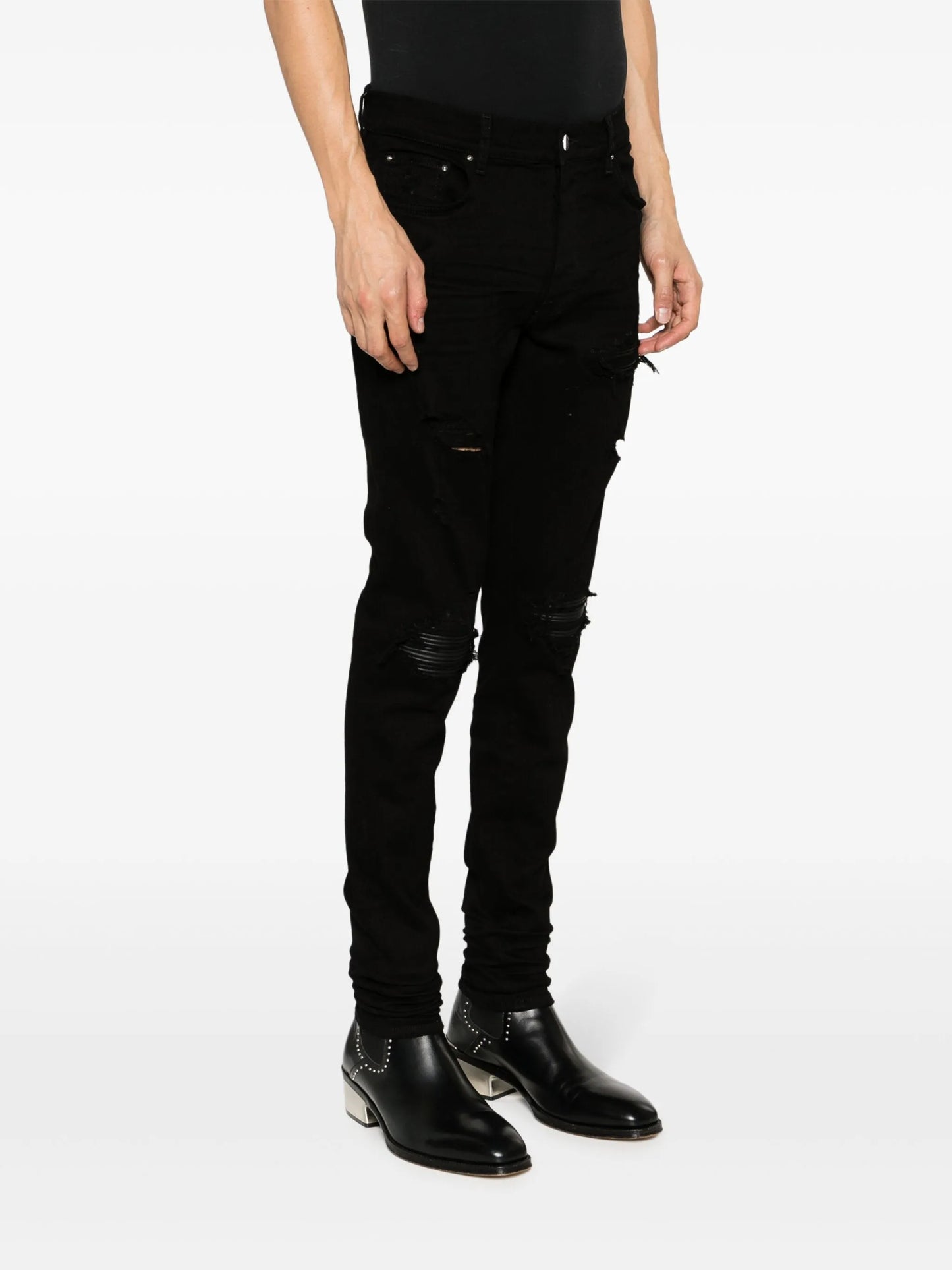 MX1 distressed-effect skinny jeans
