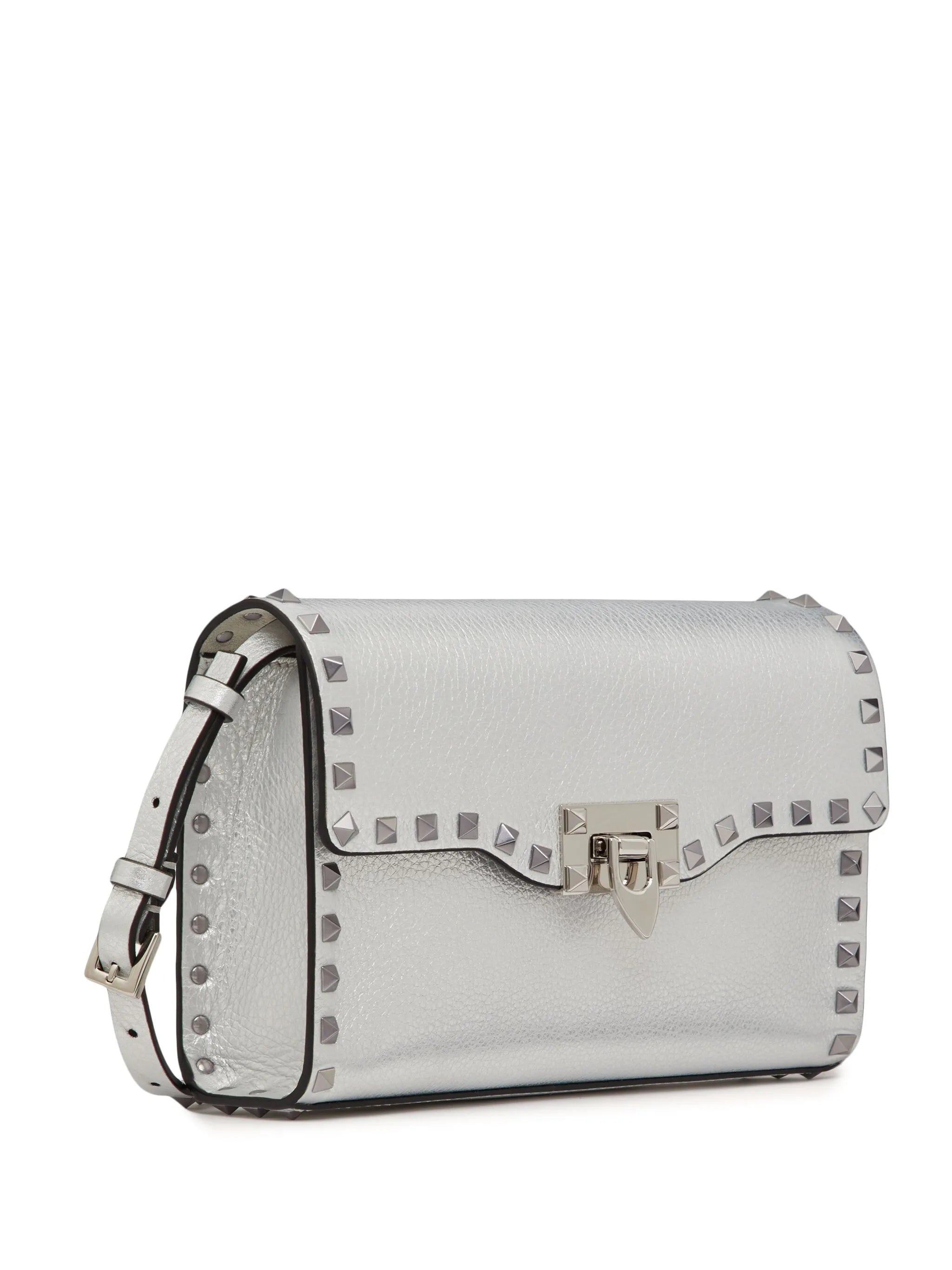 small Rockstud metallic crossbody bag