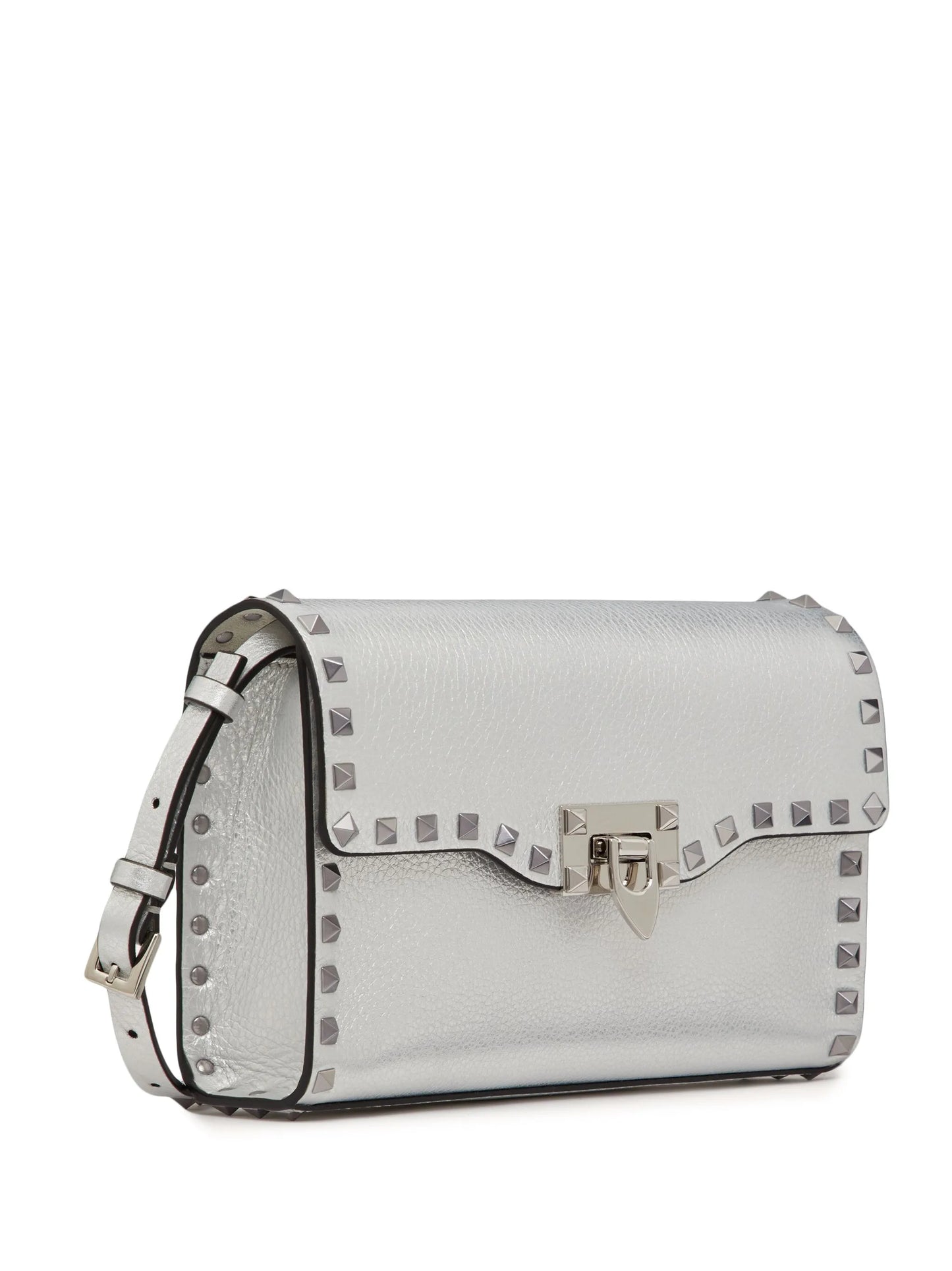 small Rockstud metallic crossbody bag