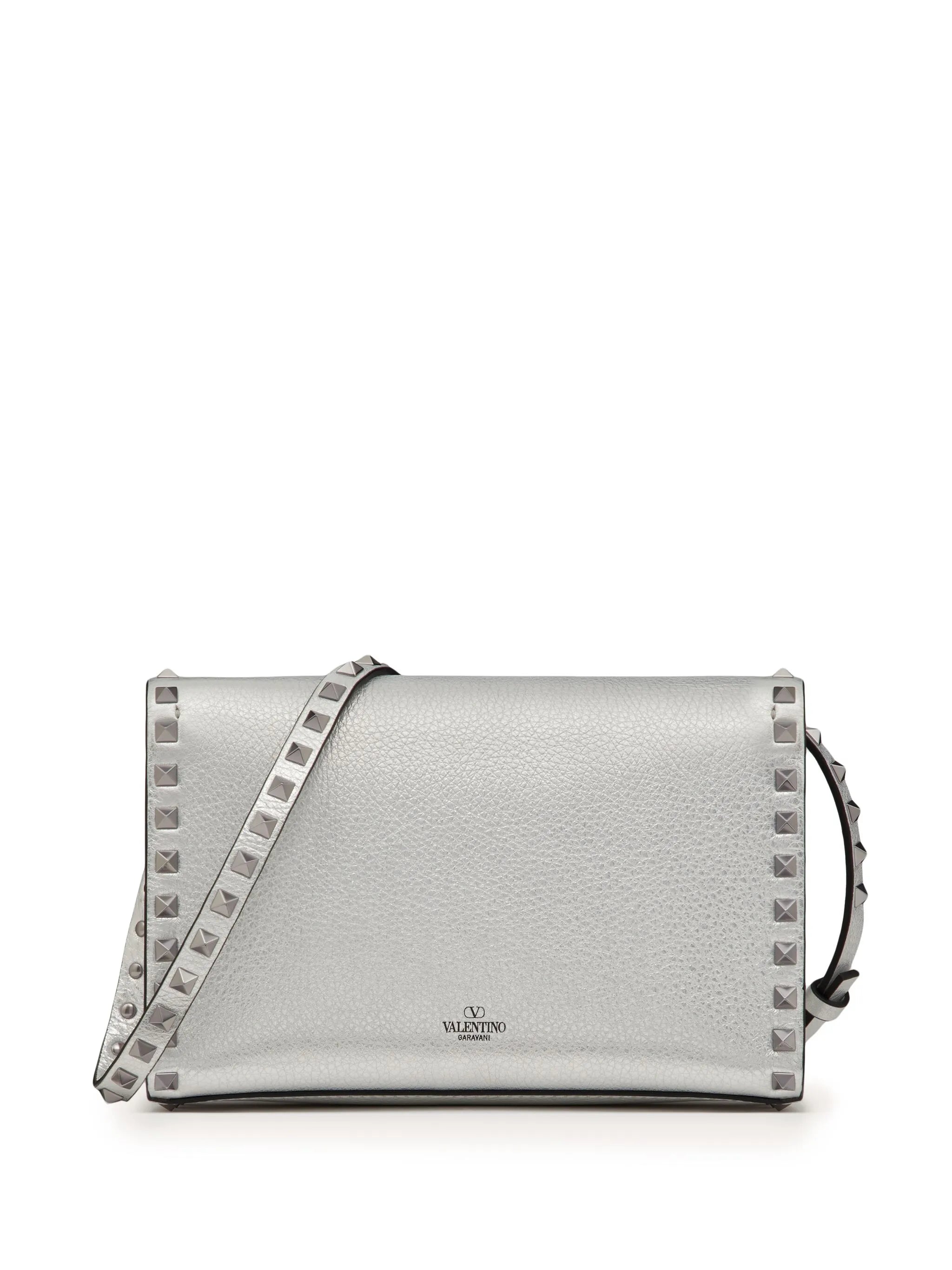 small Rockstud metallic crossbody bag