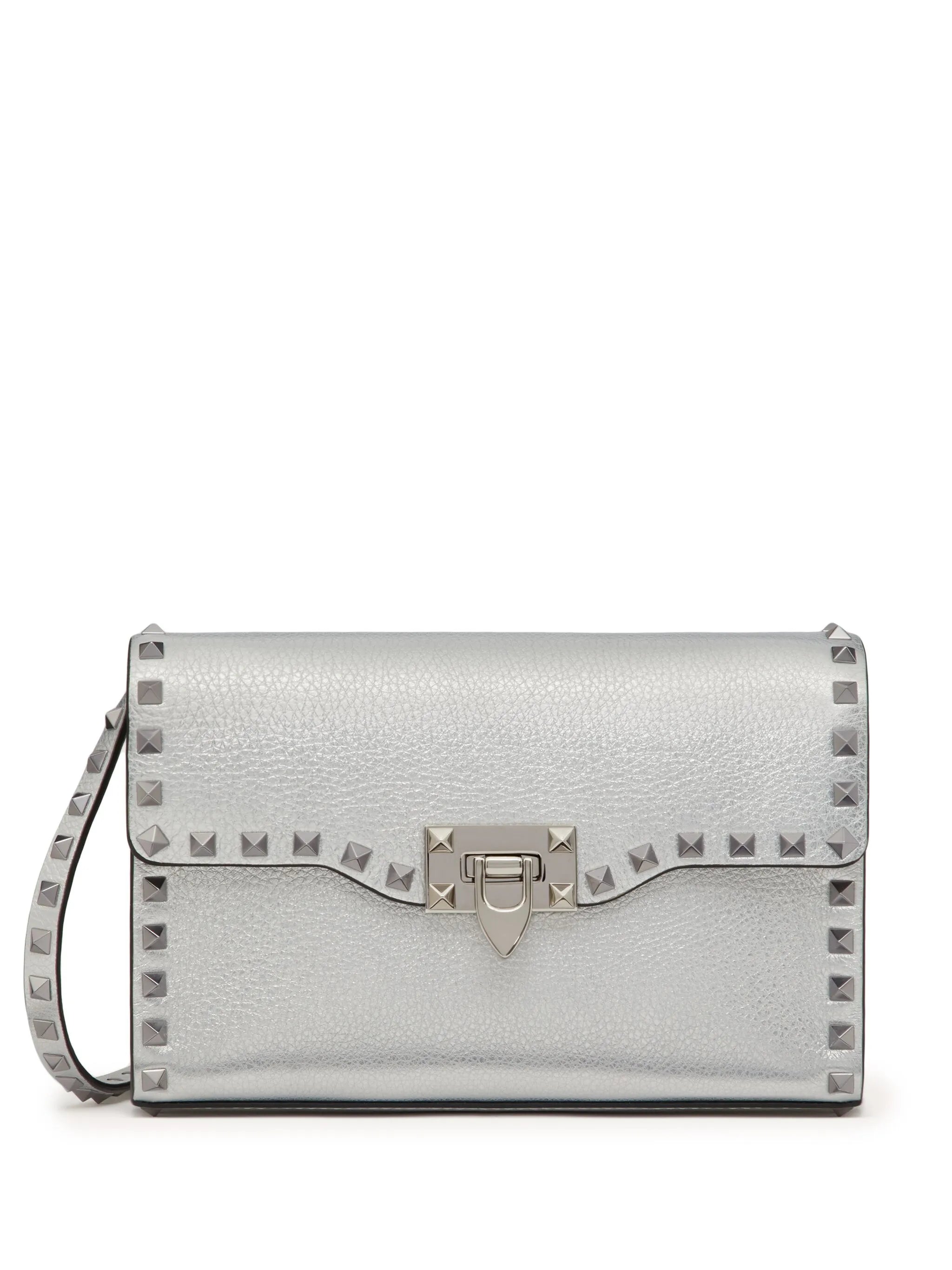 small Rockstud metallic crossbody bag
