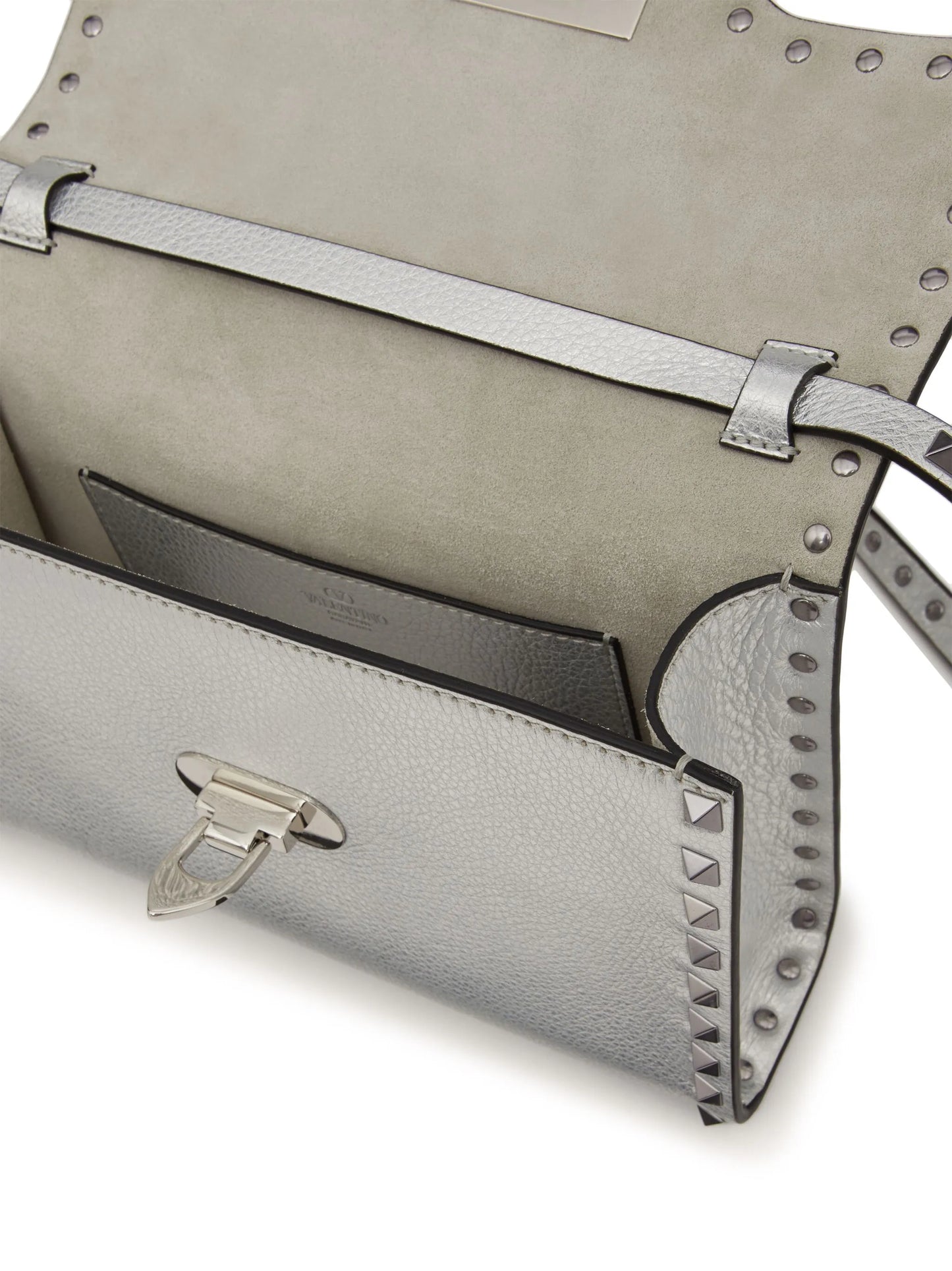 small Rockstud metallic crossbody bag