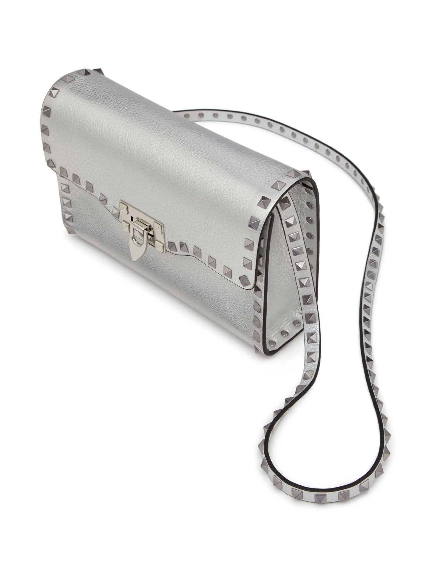 small Rockstud metallic crossbody bag