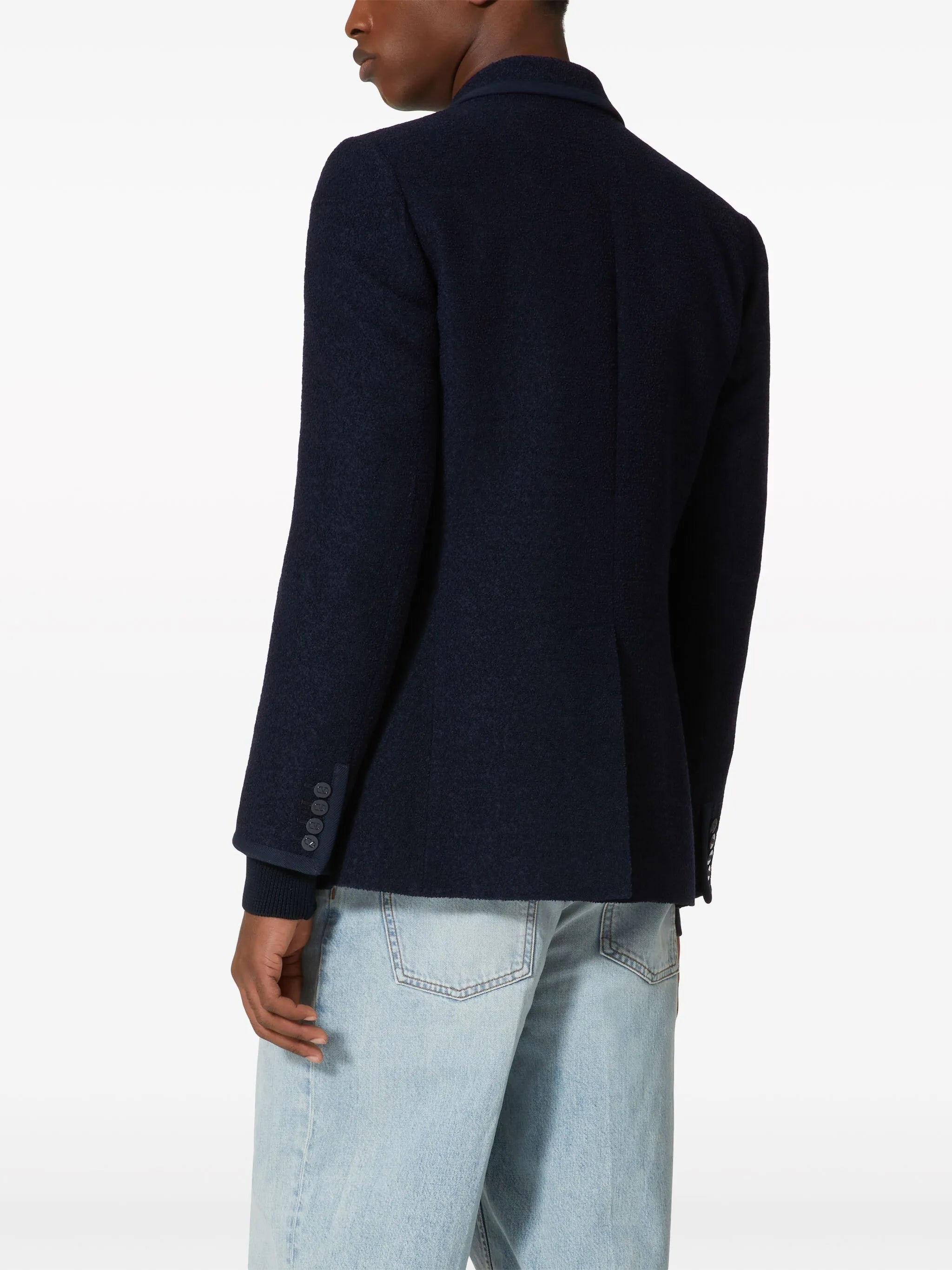 VLogo Signature double-breasted bouclé blazer