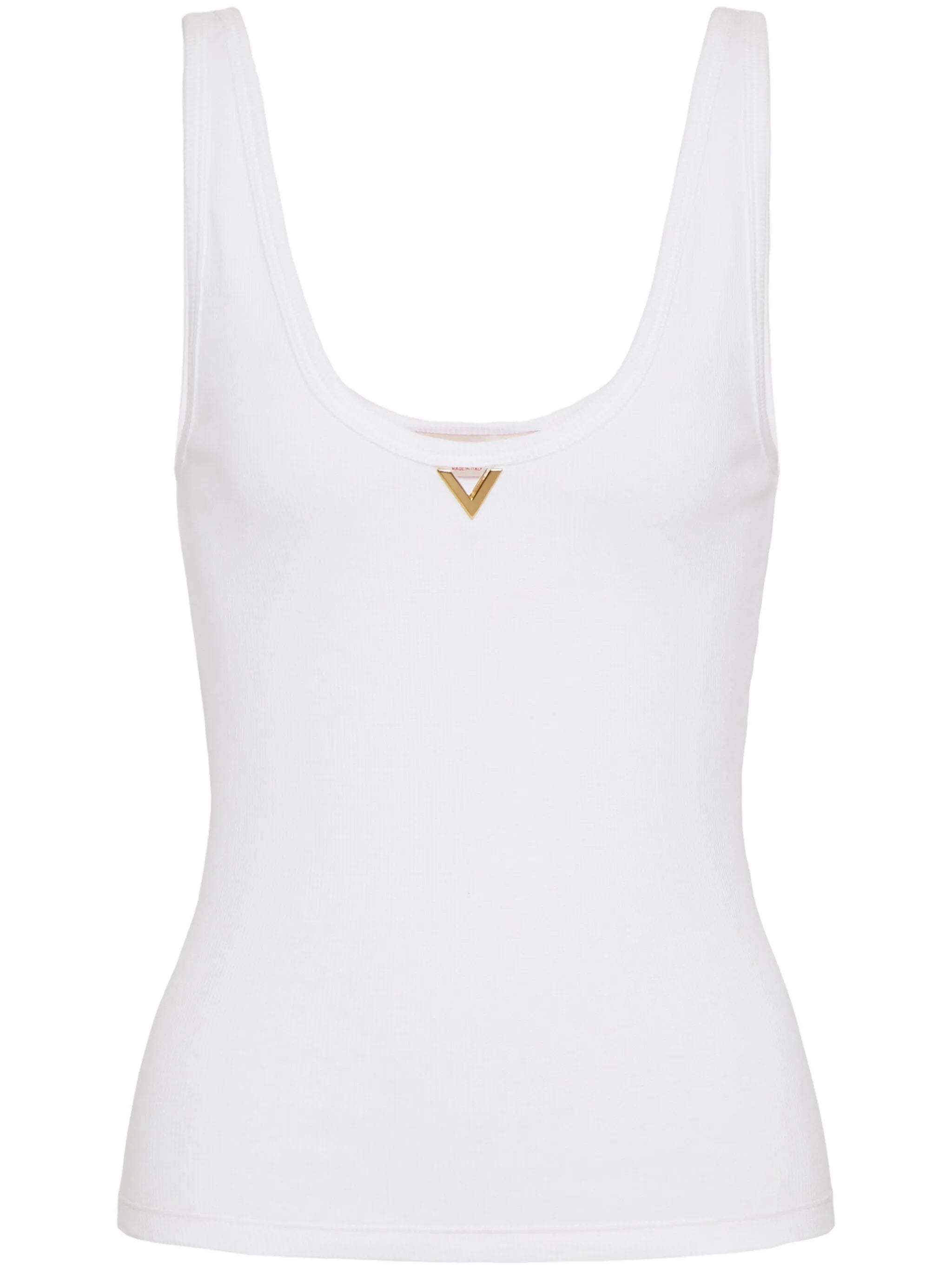 VGold ribbed tank top