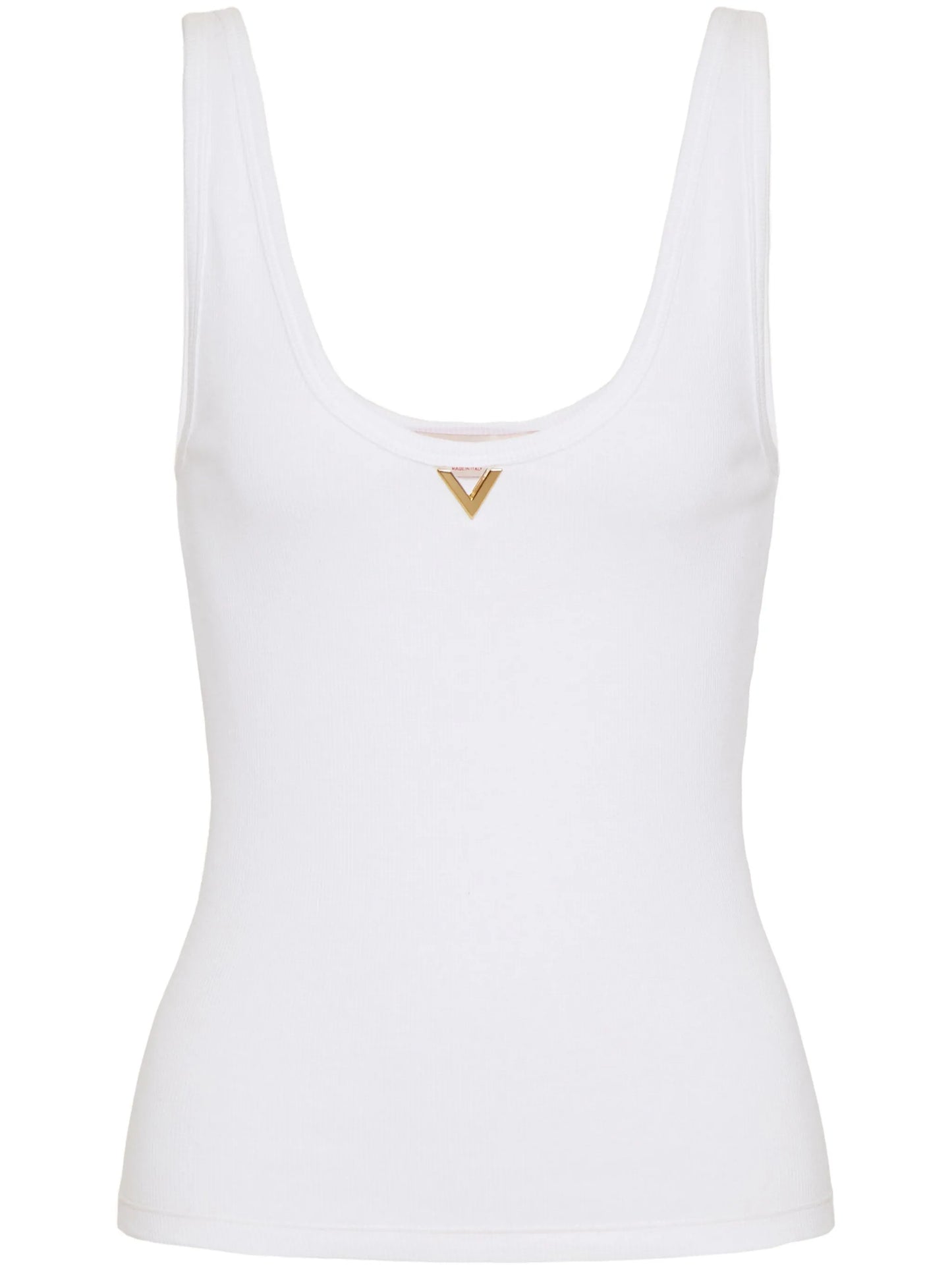 VGold ribbed tank top