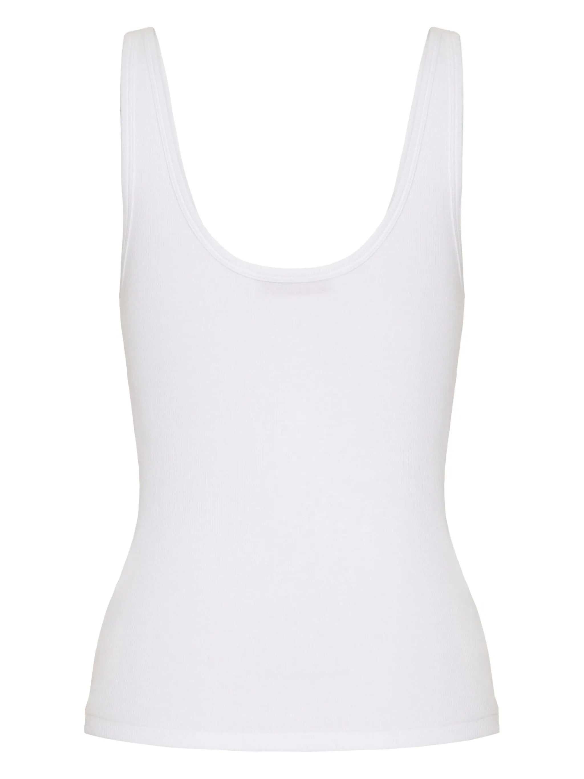 VGold ribbed tank top