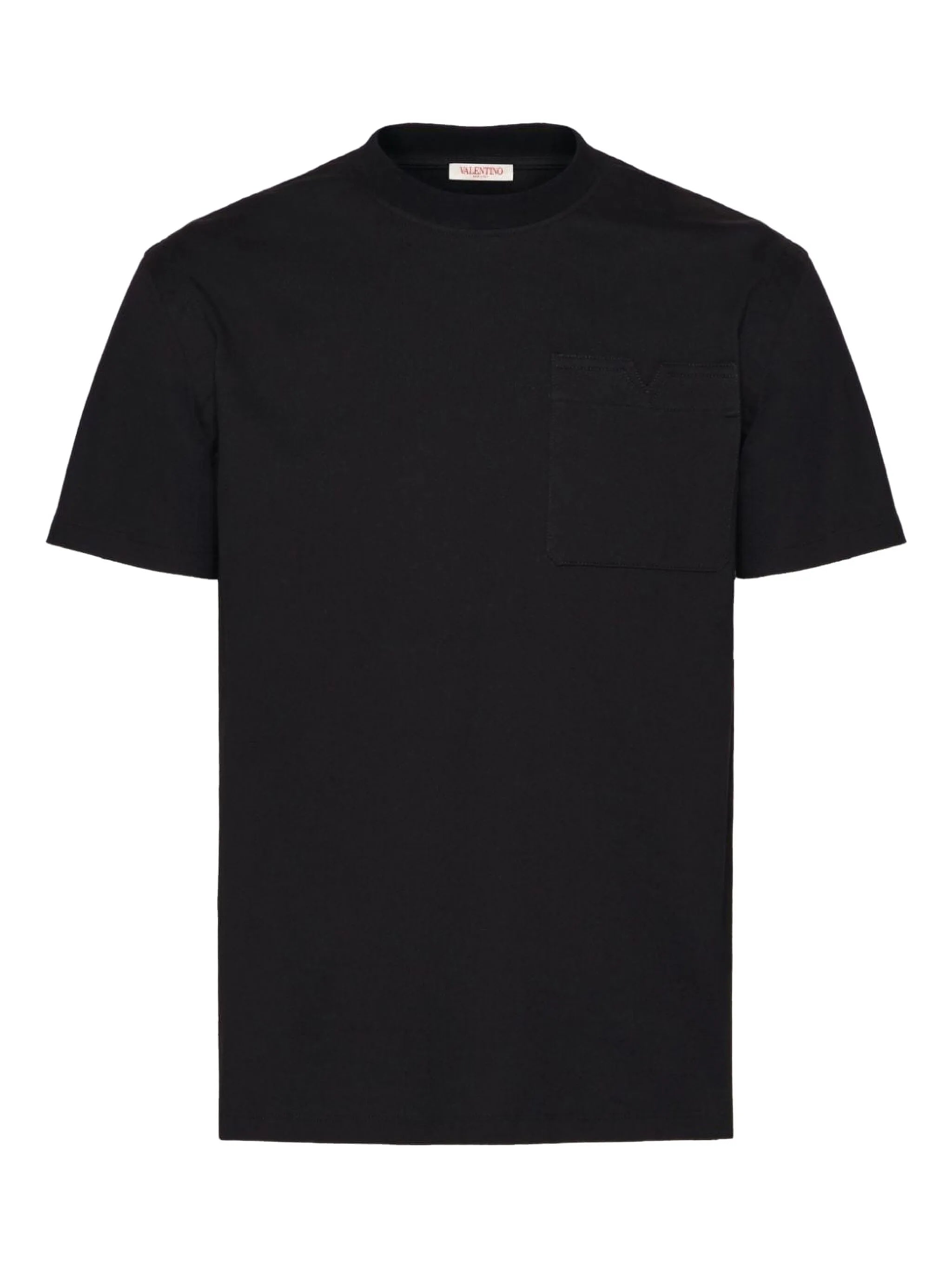 V-detail cotton T-shirt