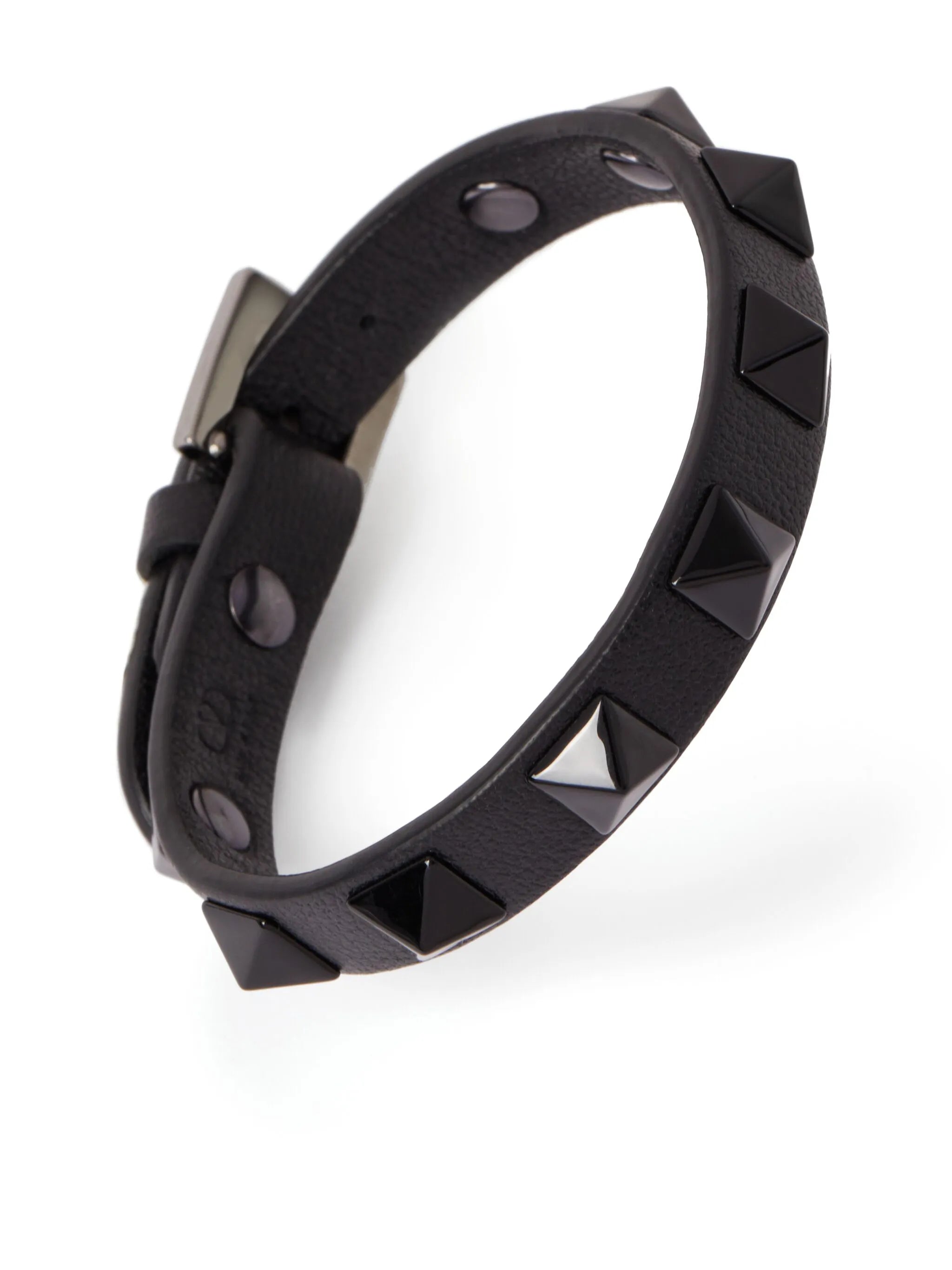 Rockstud leather bracelet