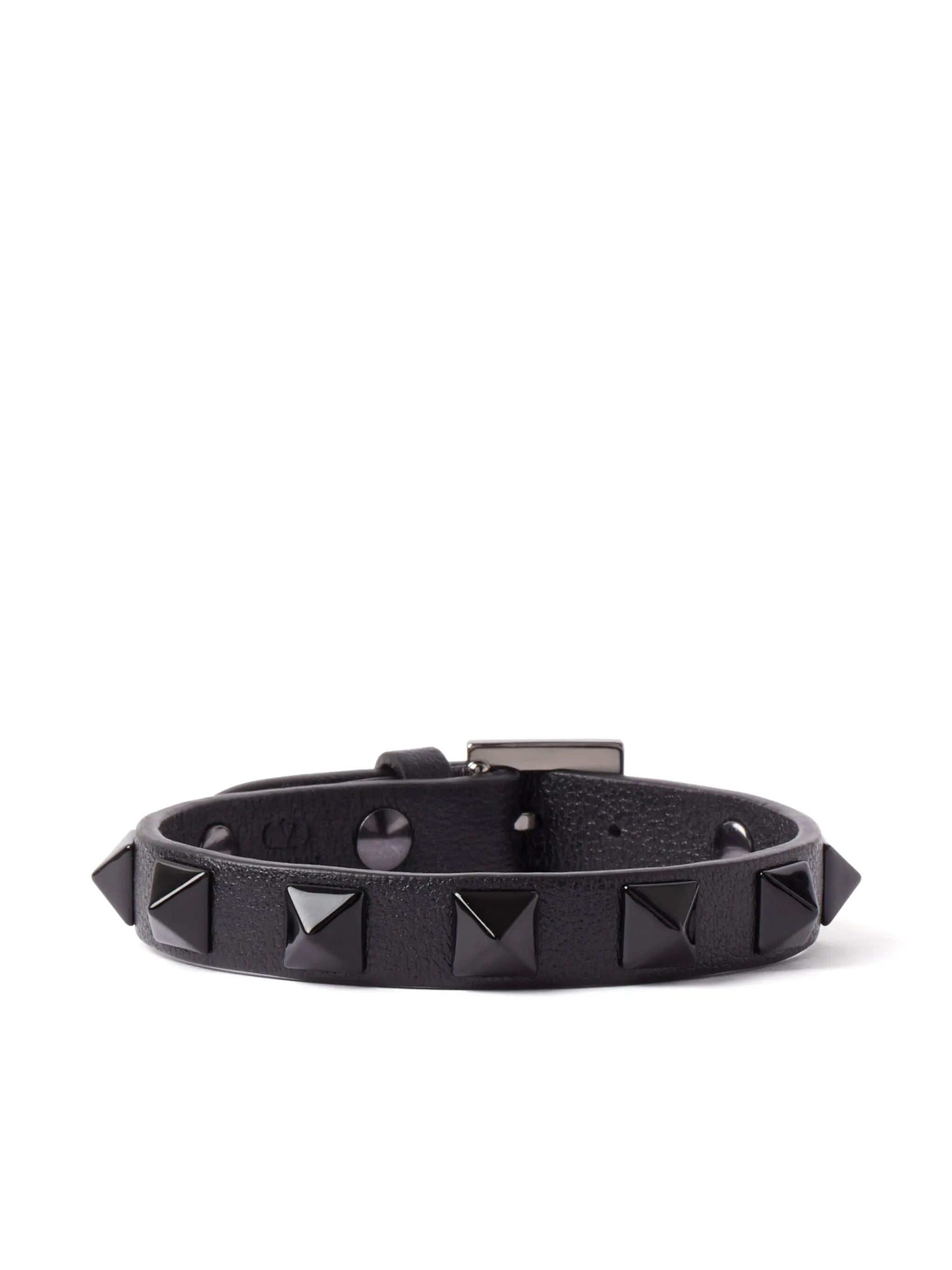 Rockstud leather bracelet