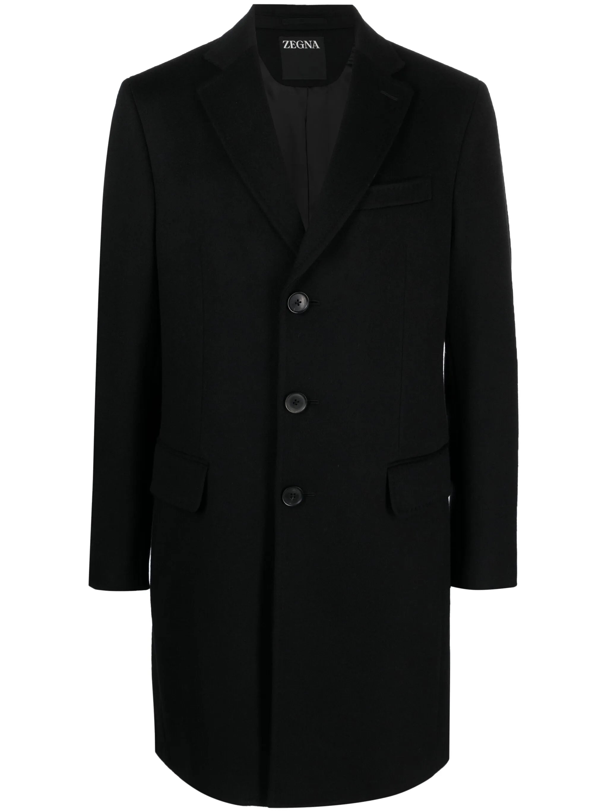 single-breasted tailored coat
