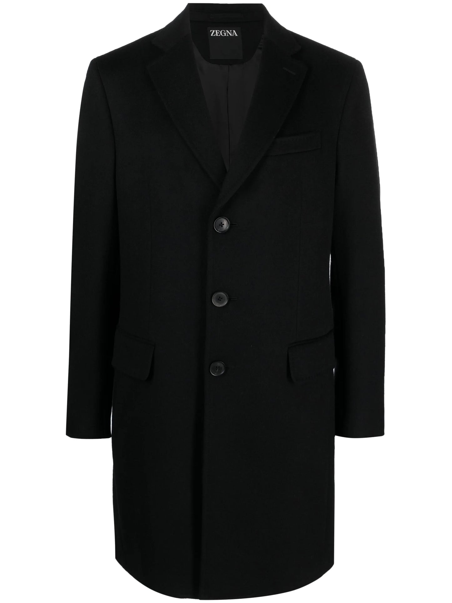 single-breasted tailored coat