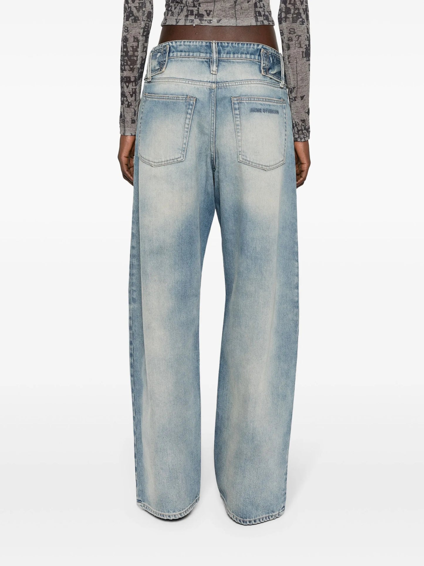 low-rise wide-leg jeans