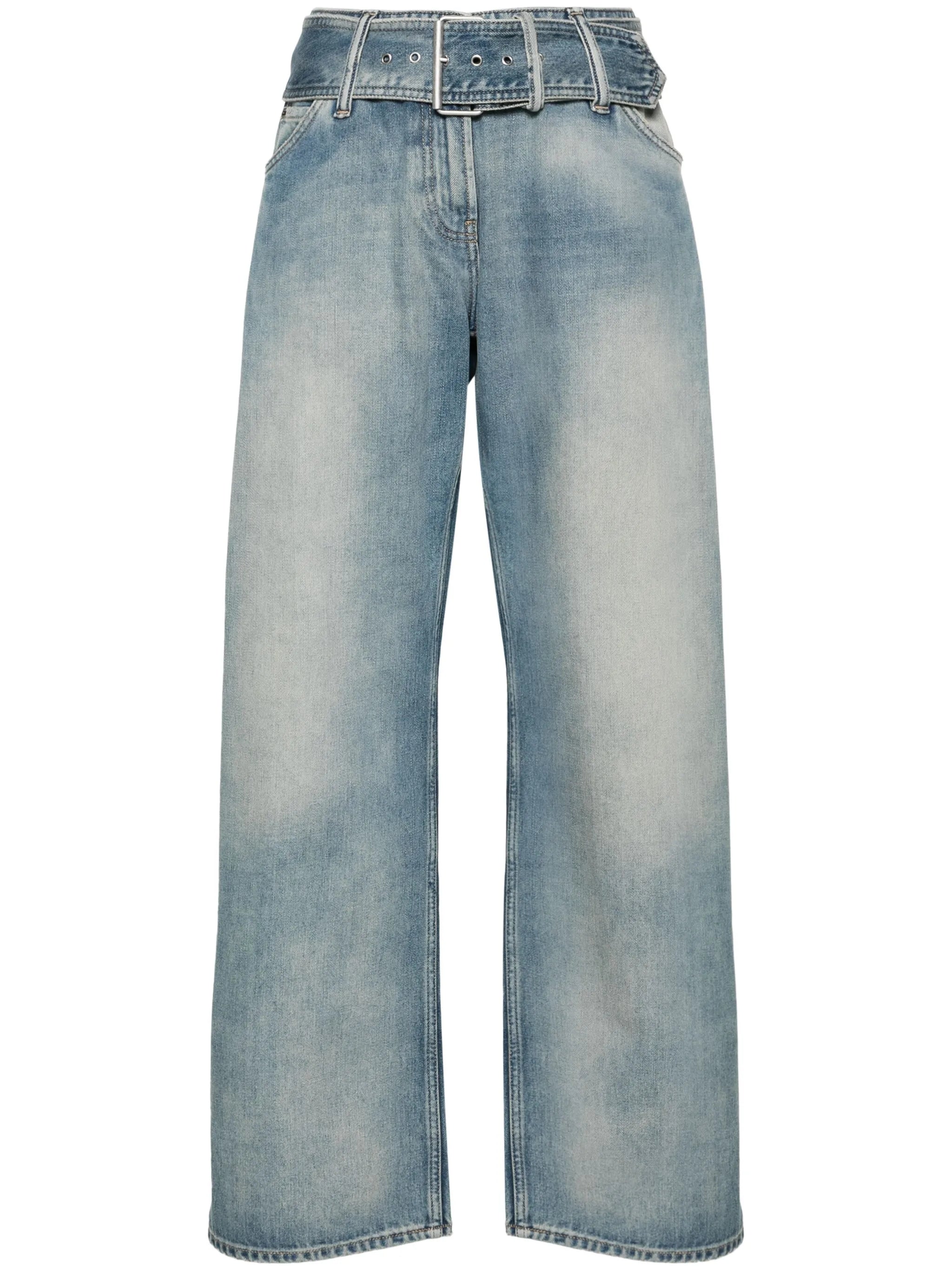 low-rise wide-leg jeans