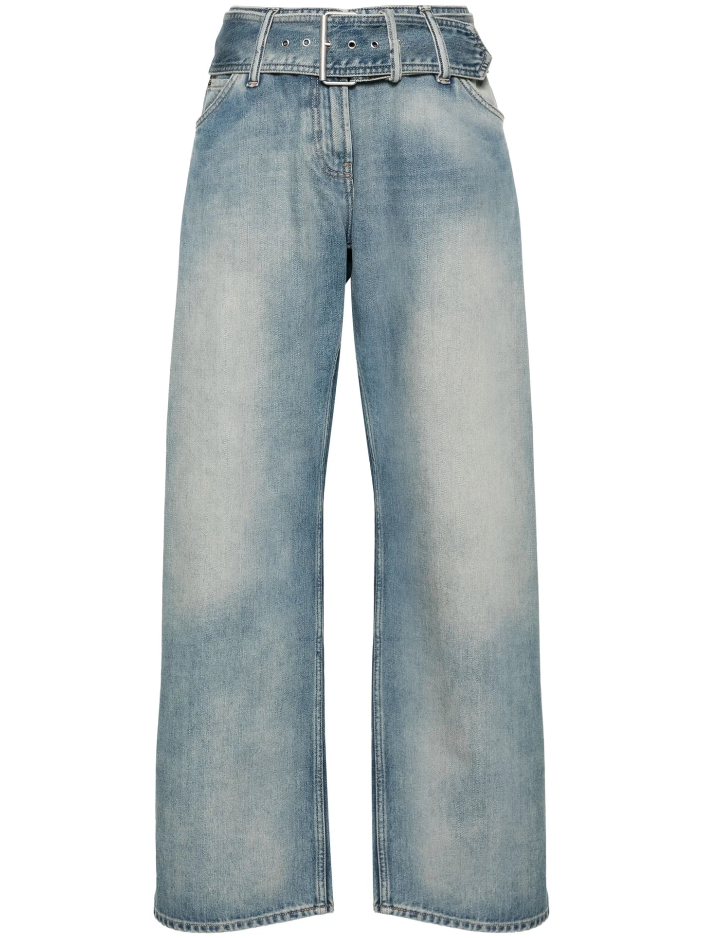 low-rise wide-leg jeans