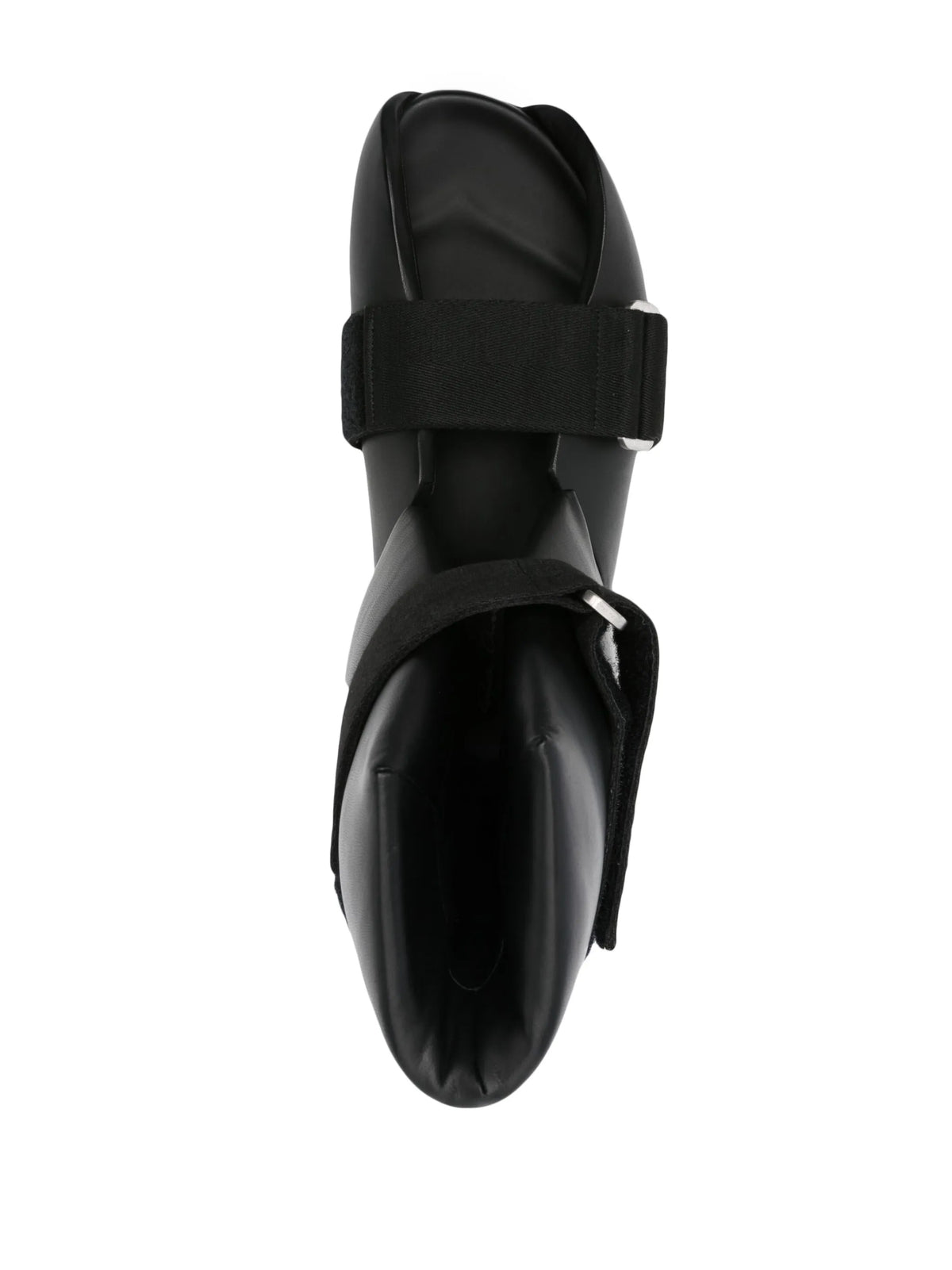Splint open-toe leather boots