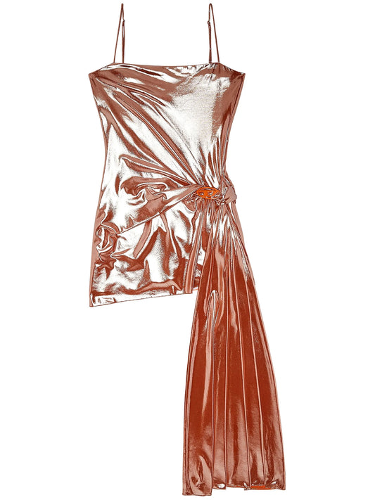 D-Blas metallic-effect minidress