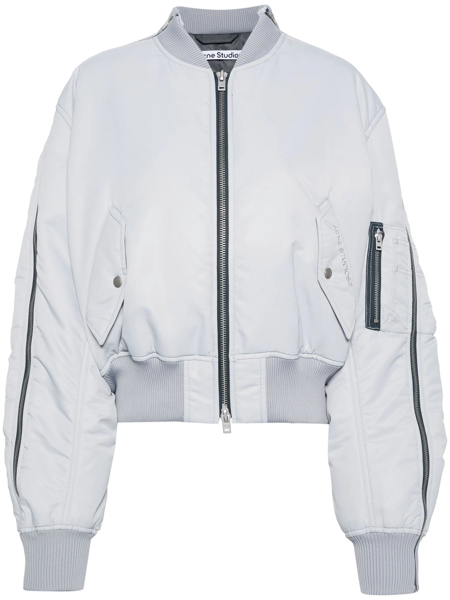 zip-detail padded bomber jacket