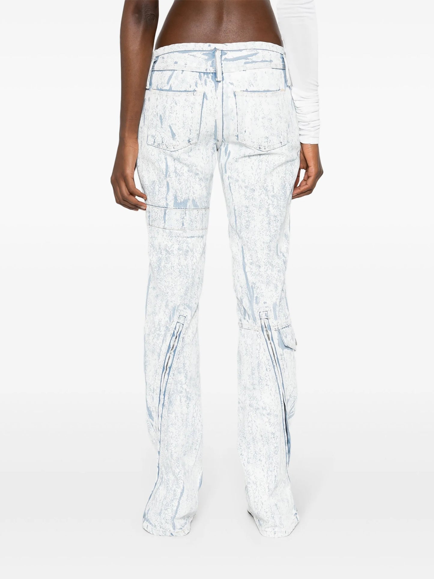 low-rise tapered-leg jeans