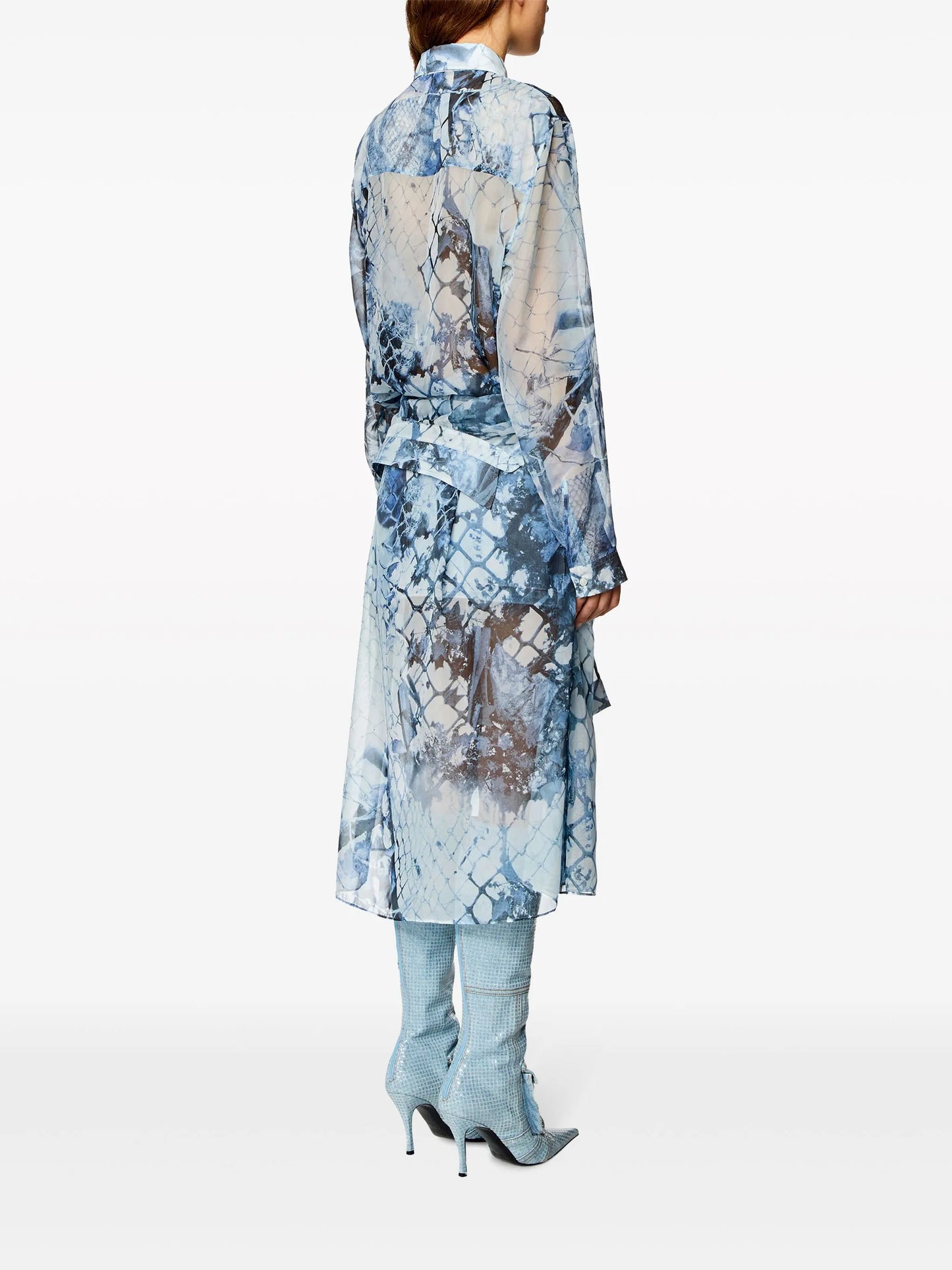 D-Jeaniel snakeskin-print midi dress