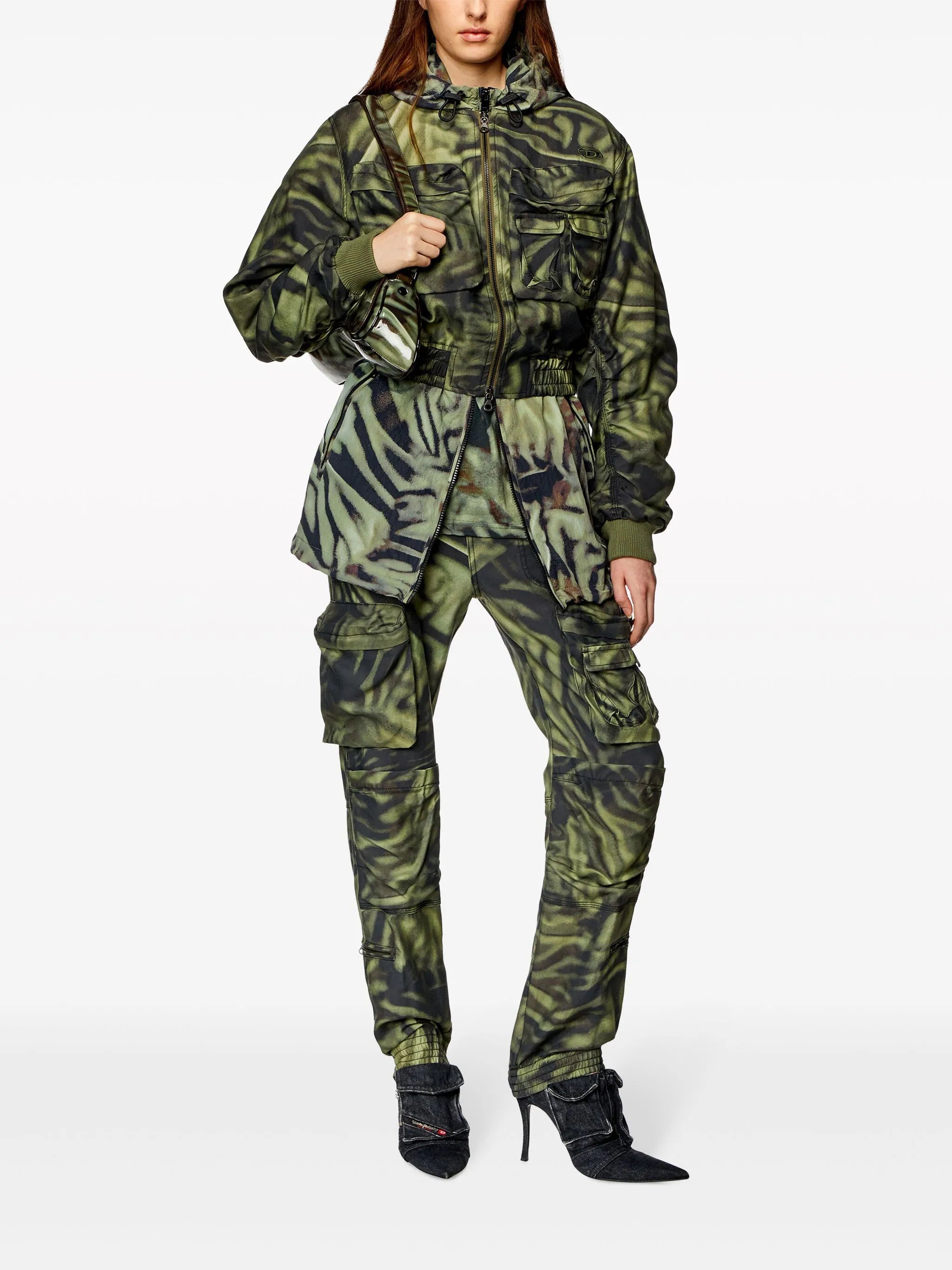 G-Khlow zebra-print bomber jacket