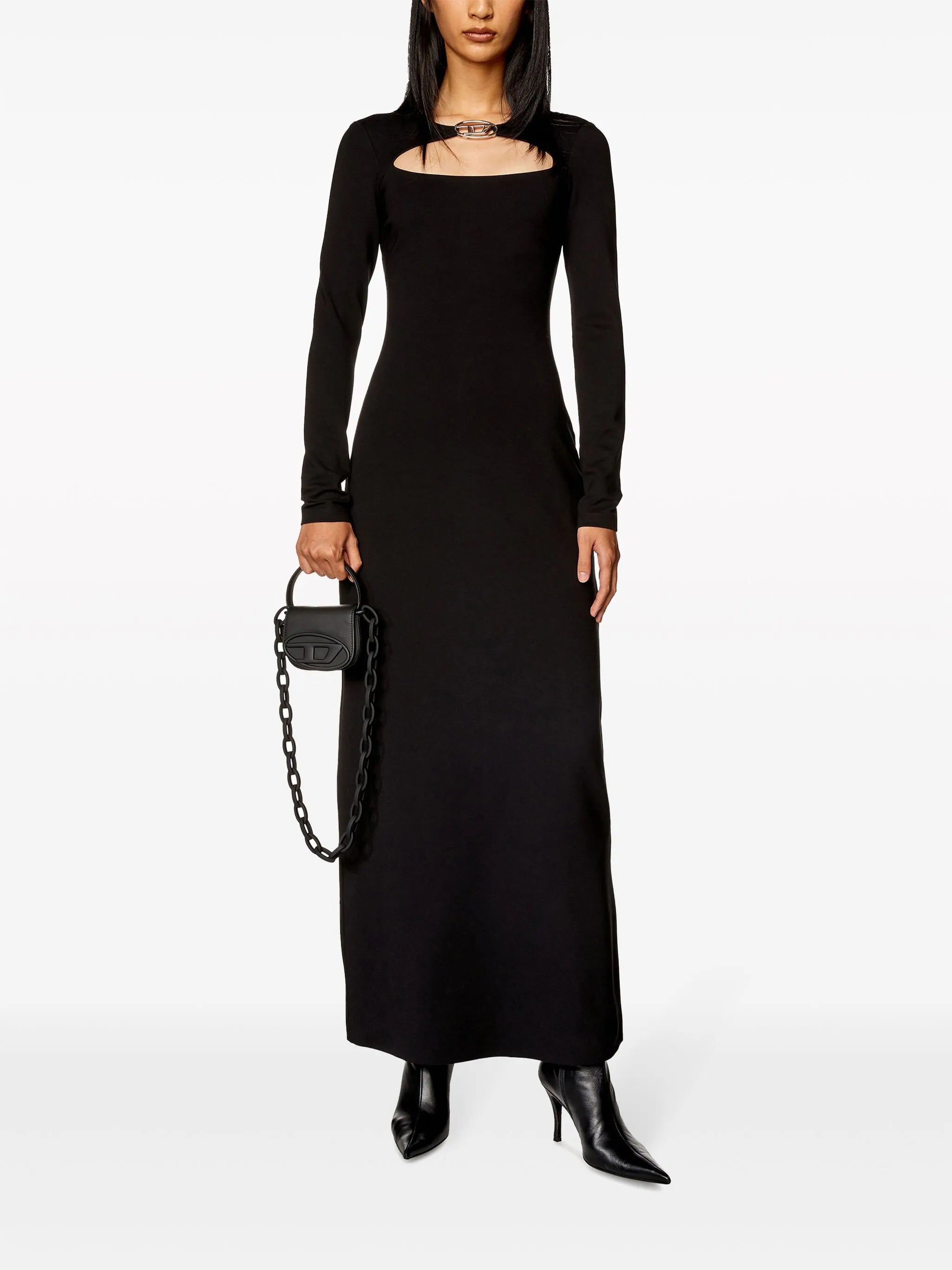 D-Ams logo-plaque dress