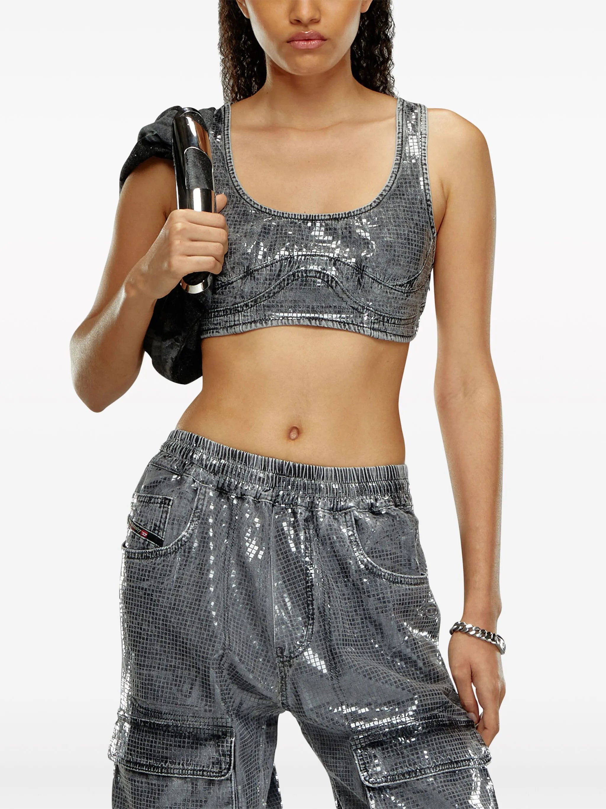 De-Toppy-S denim crop top