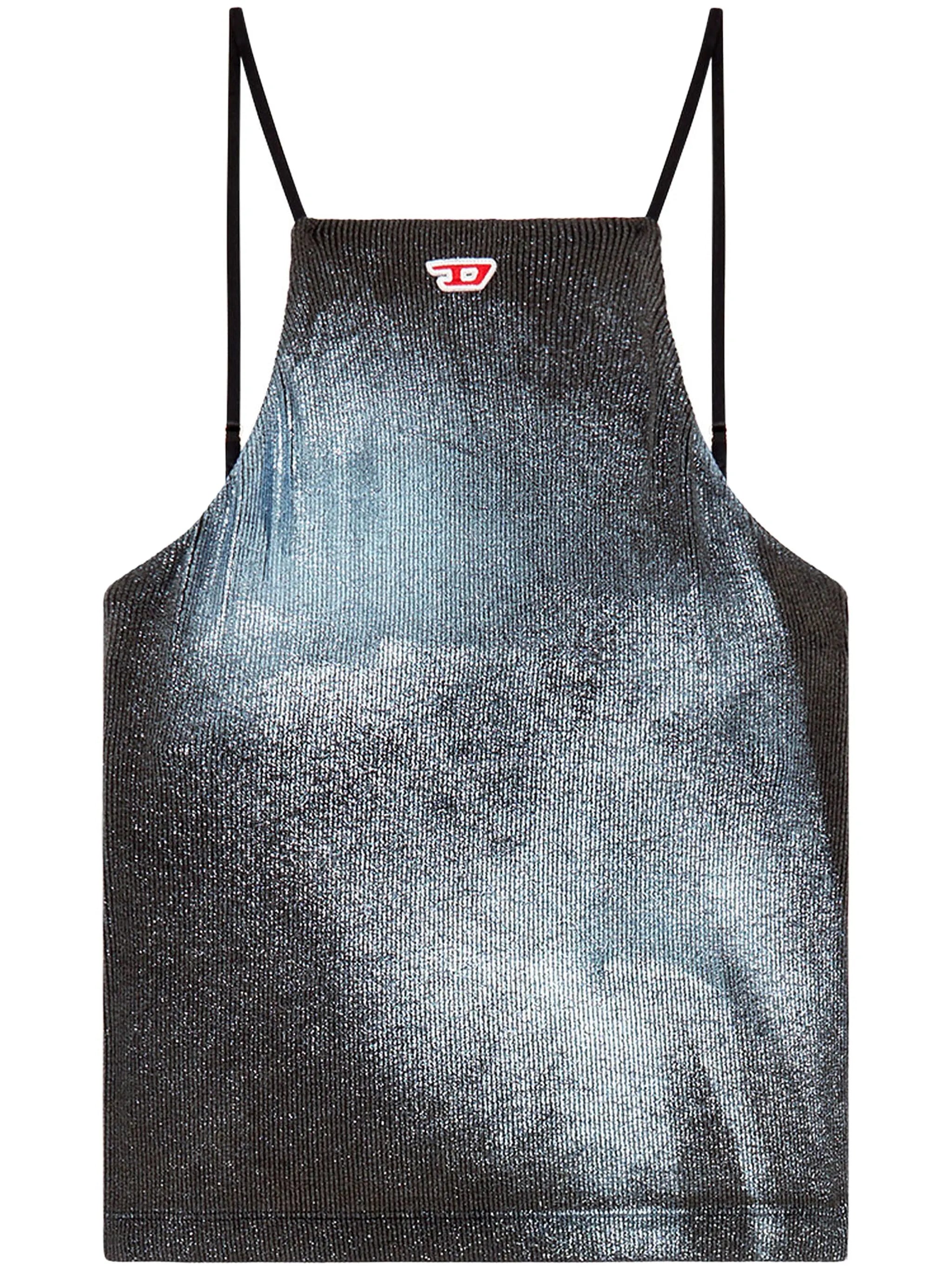 T-Wami metallic-effect top
