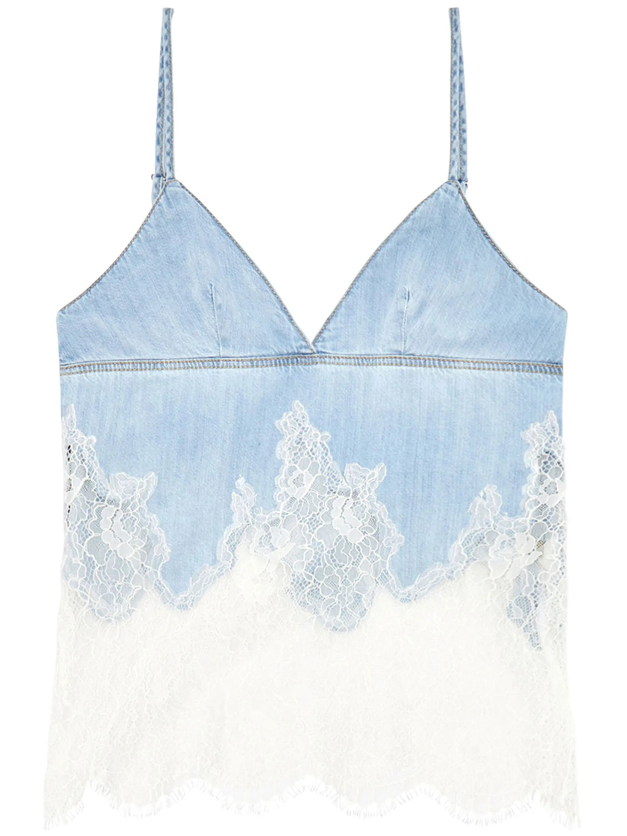 DE-MONY-S DENIM CAMI W LACE INSERT