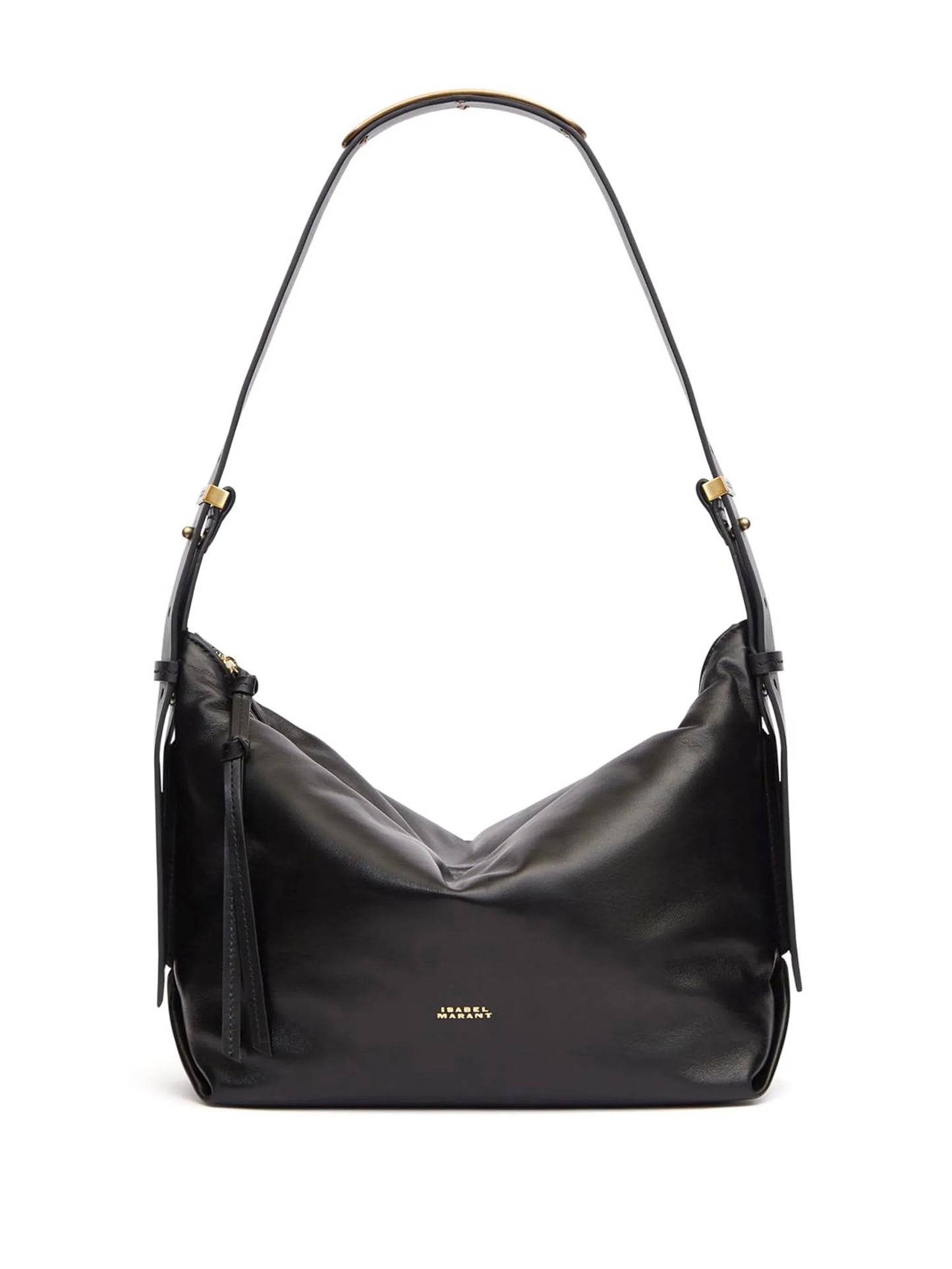 zip leather shoulder bag