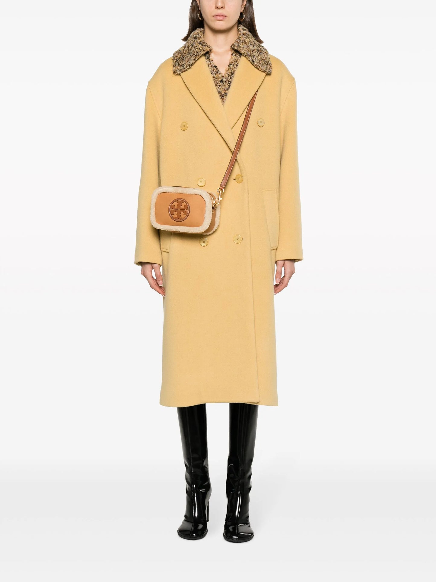 Perry Bombe shearling crossbody bag