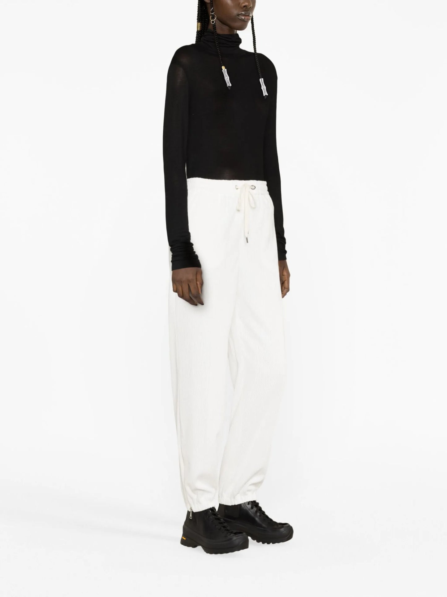 tapered corduroy track pants