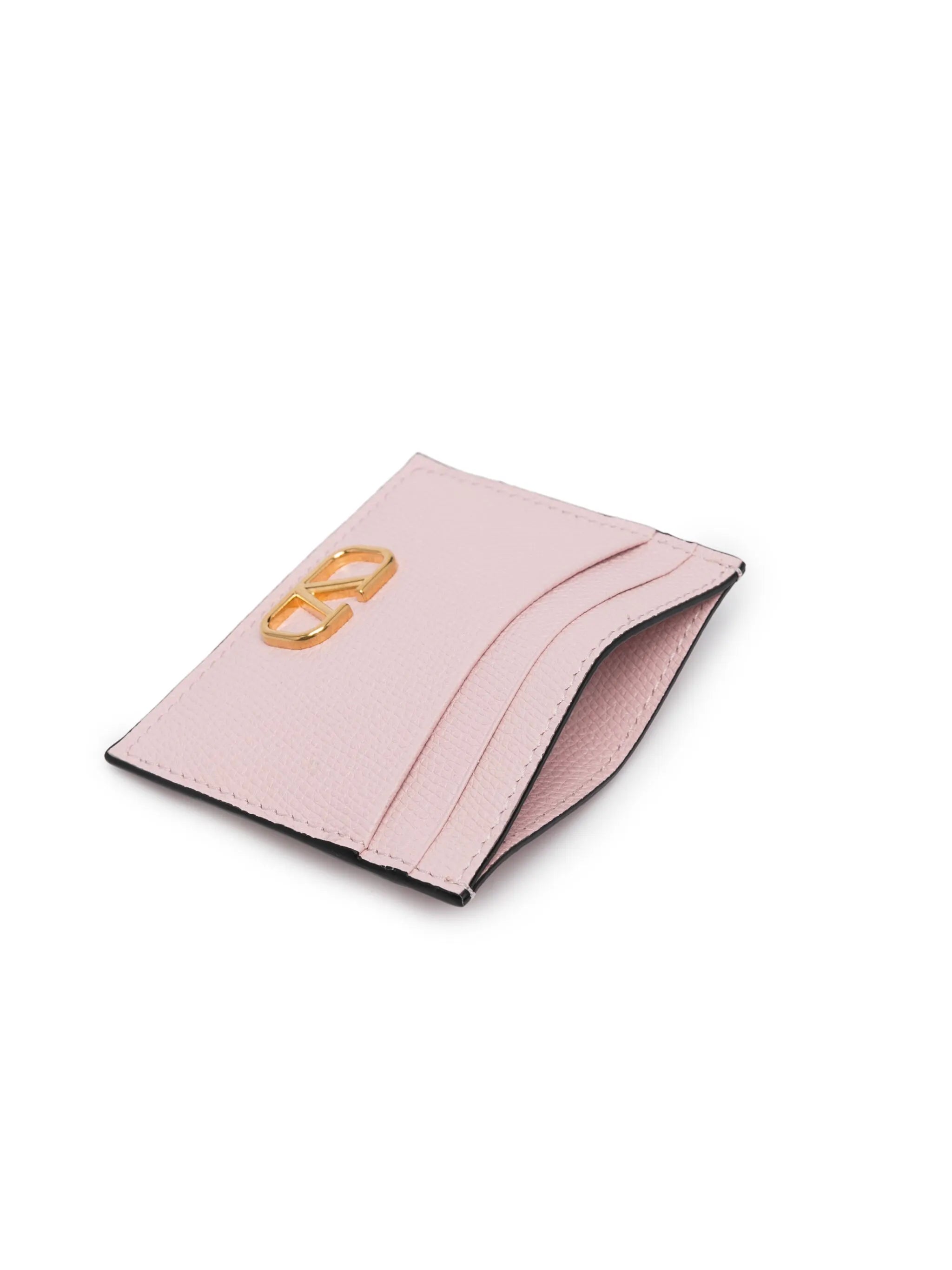 VLogo Signature leather card holder