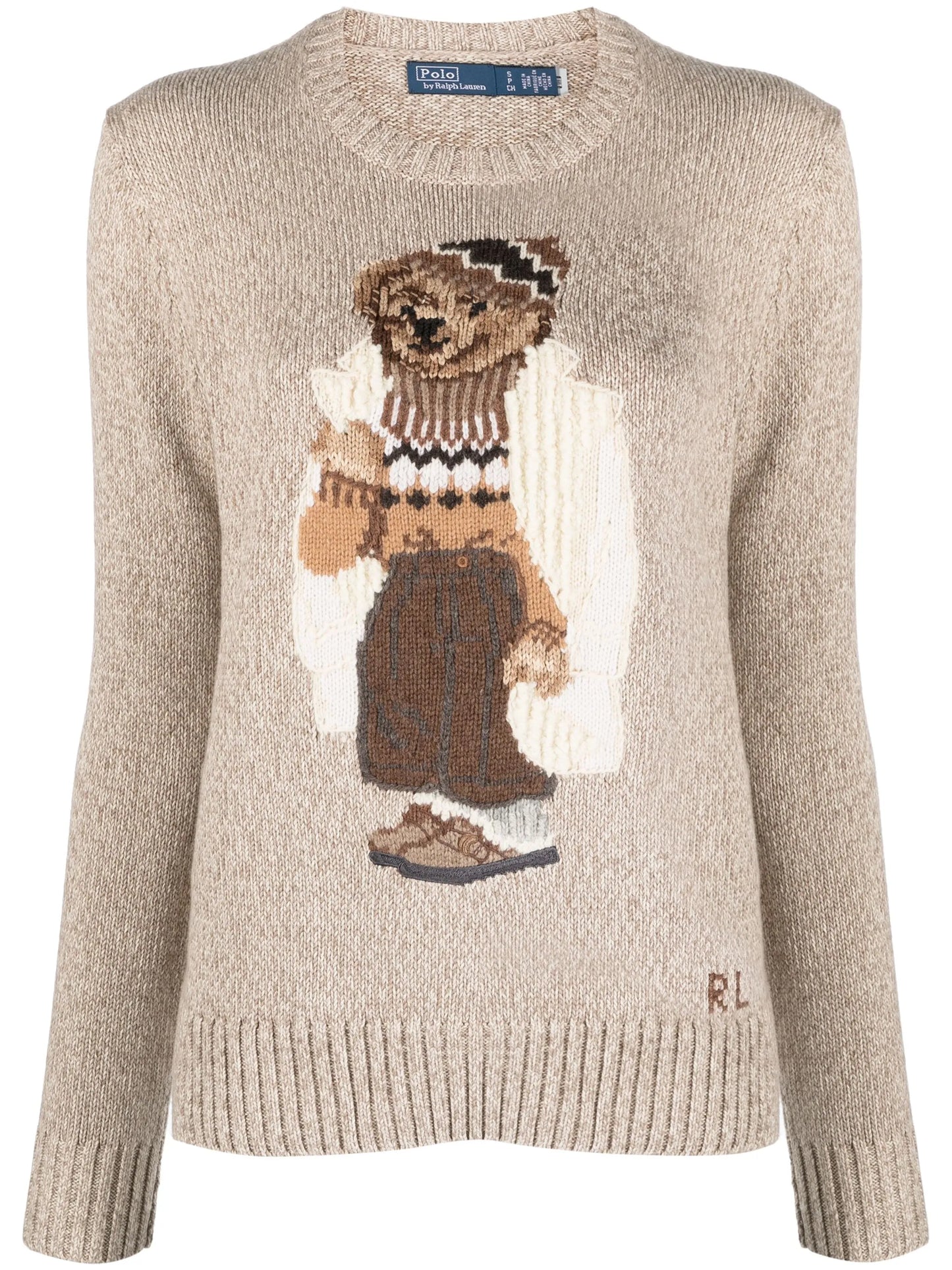 Polo Bear intarsia-knit jumper