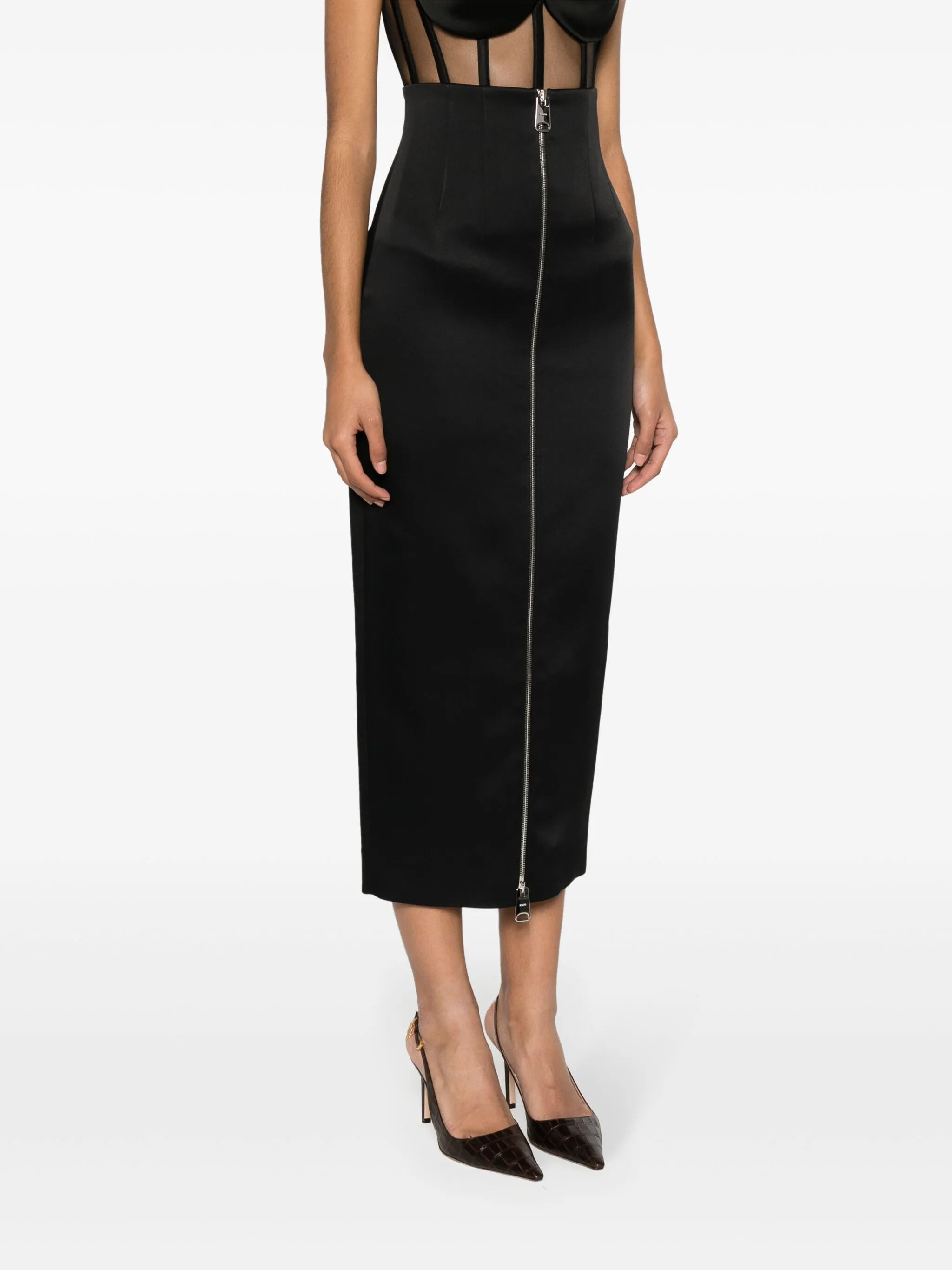 Ruddy zip-up pencil skirt