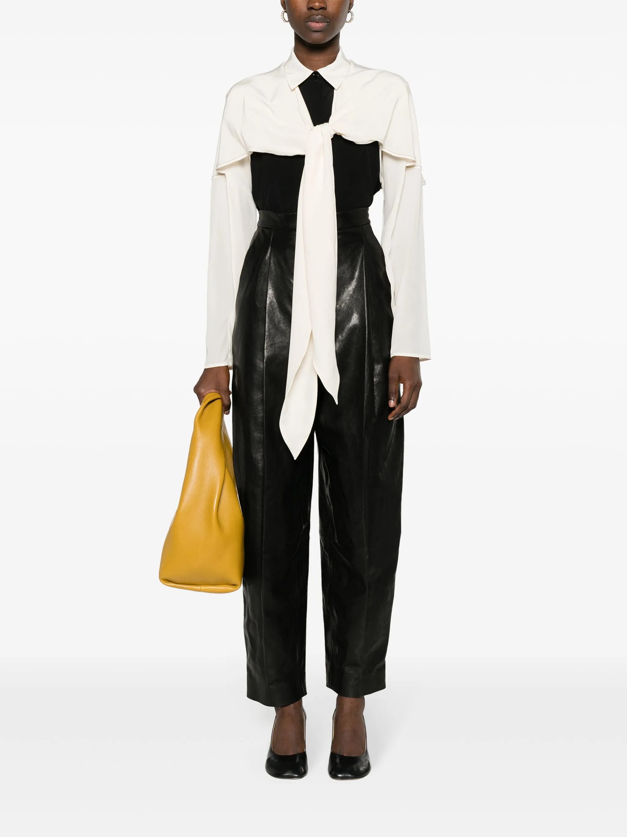 Ashford leather tailored trousers
