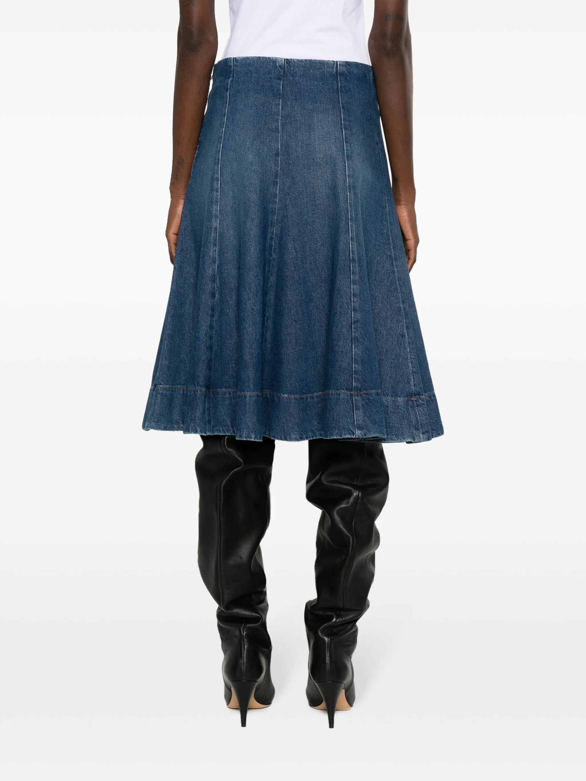 The Lennox denim midi skirt