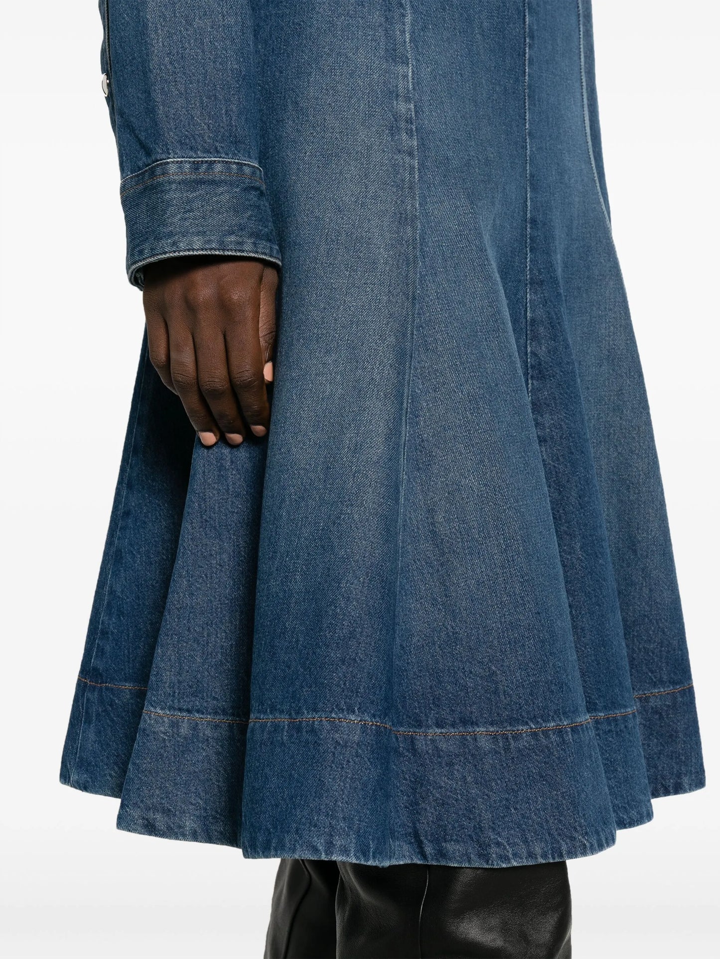 The Lennox denim midi skirt