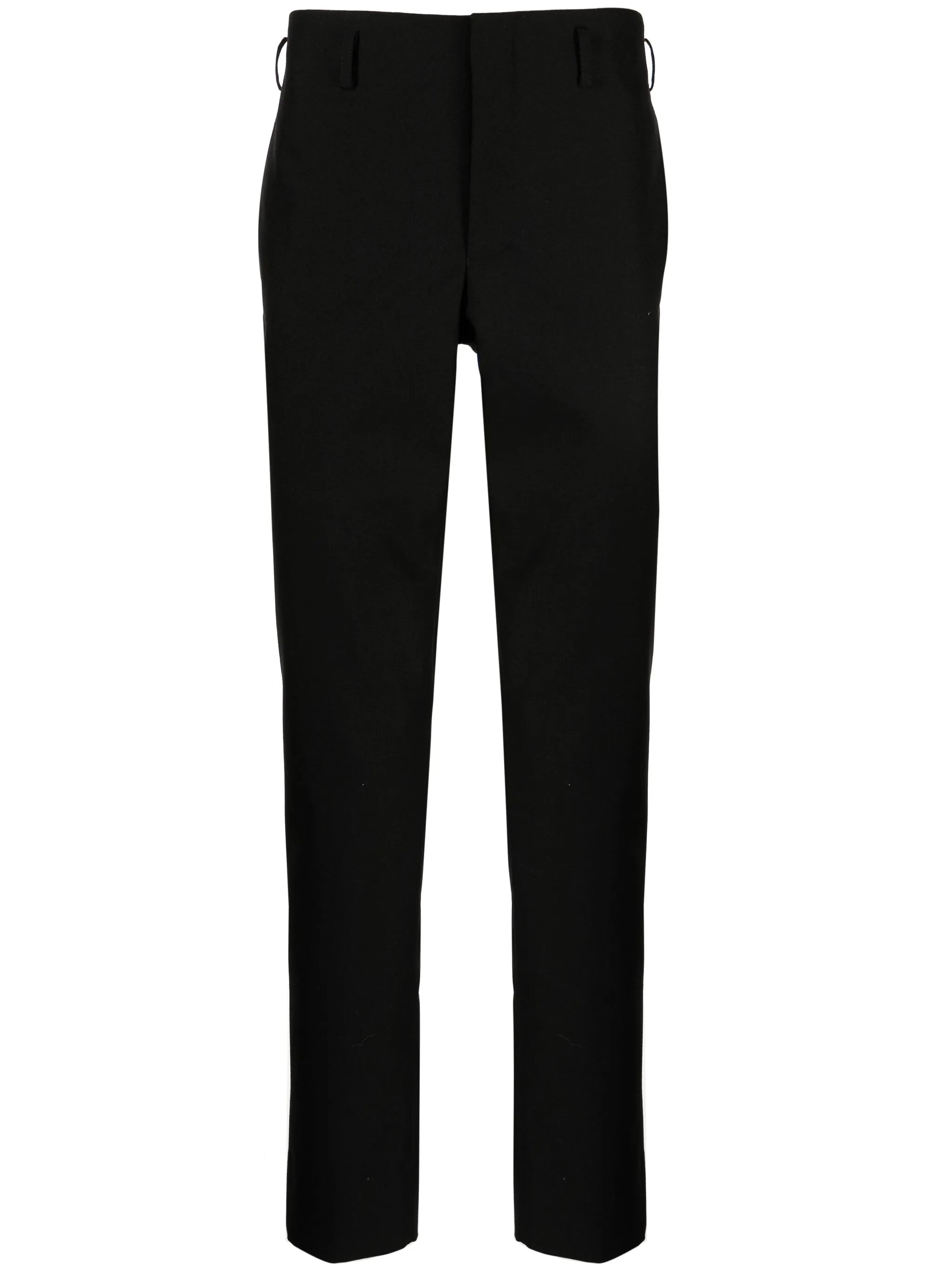 pressed-crease tailored trousers