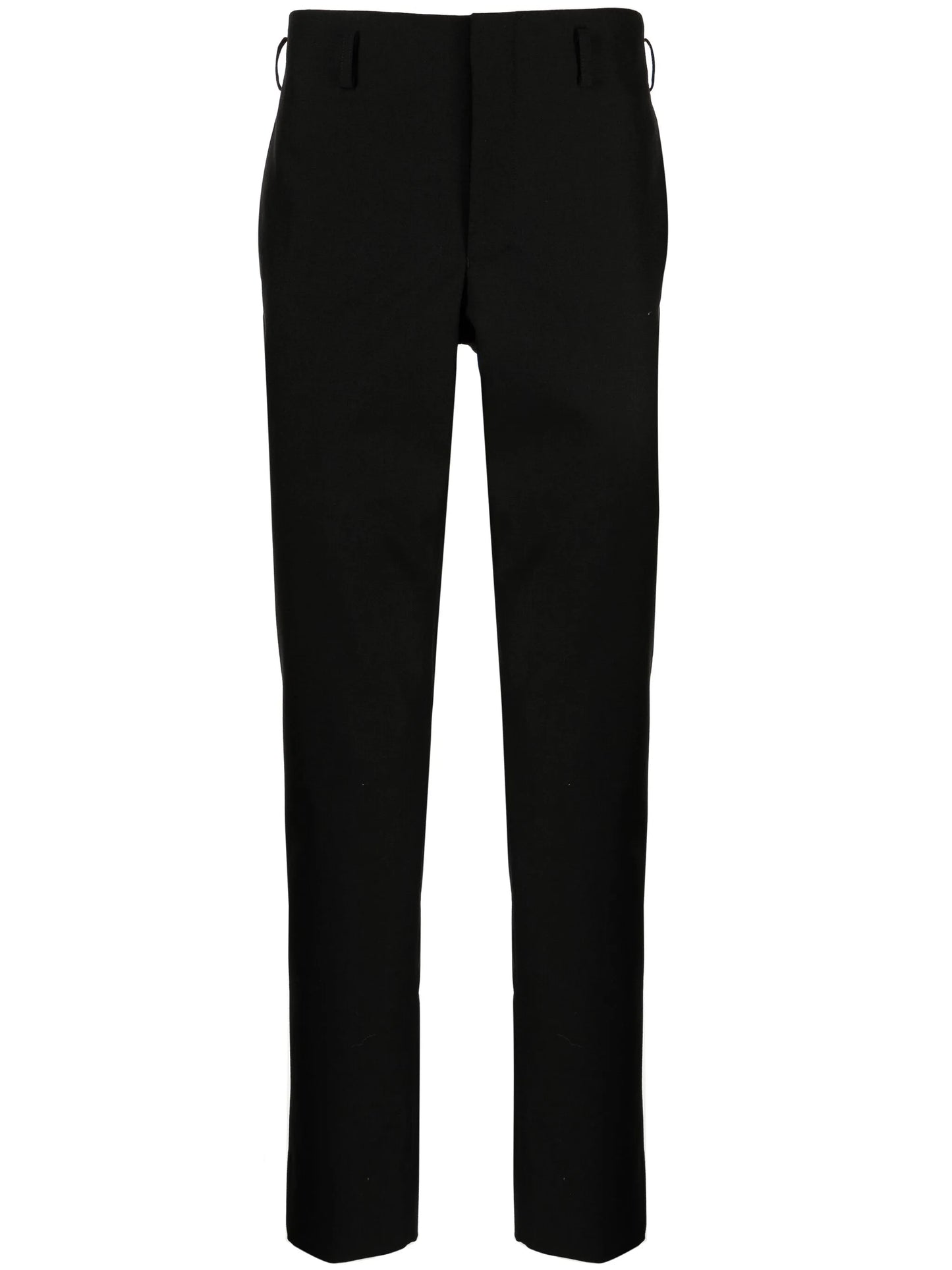 pressed-crease tailored trousers