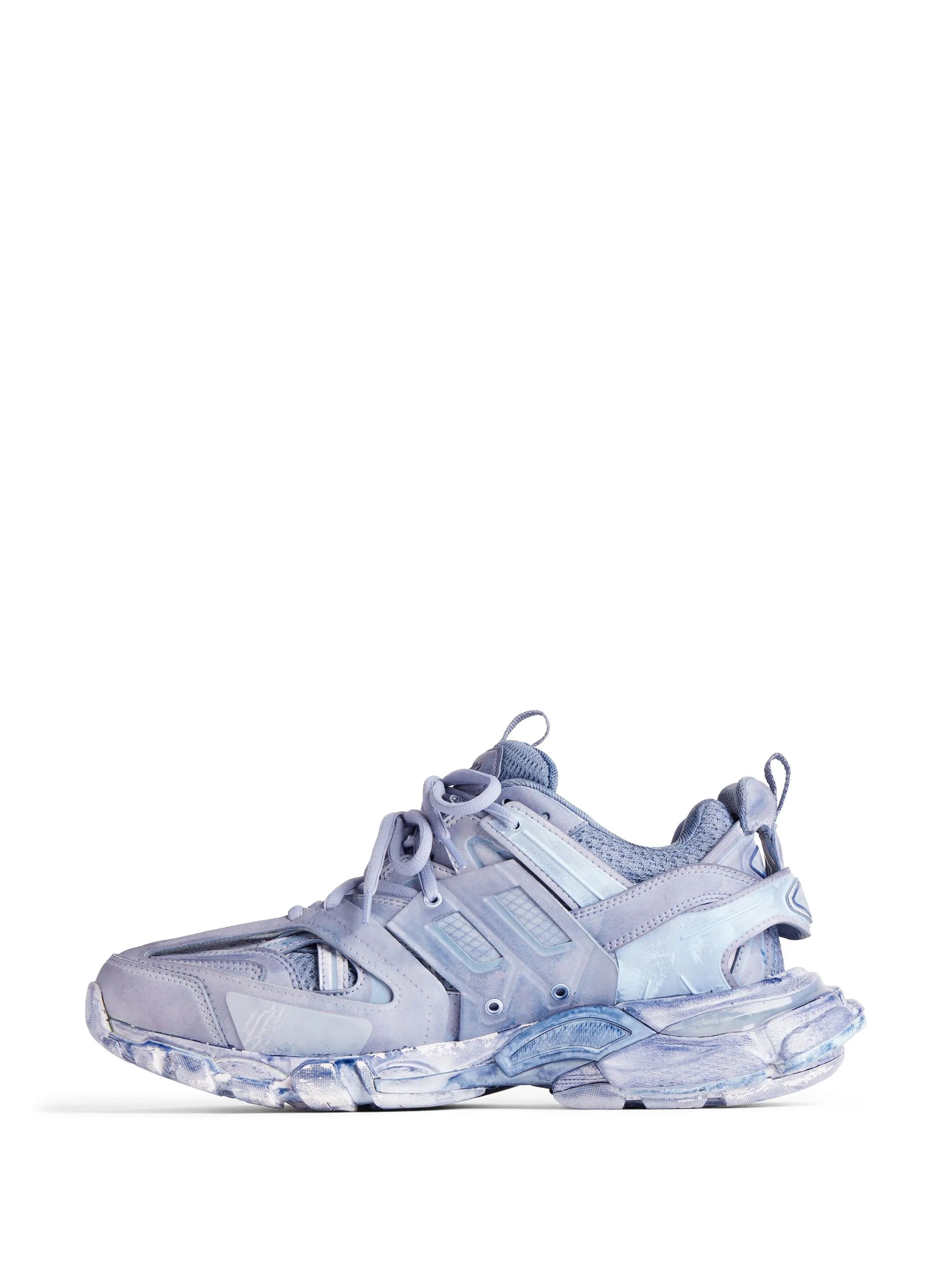 Track distressed sneakers