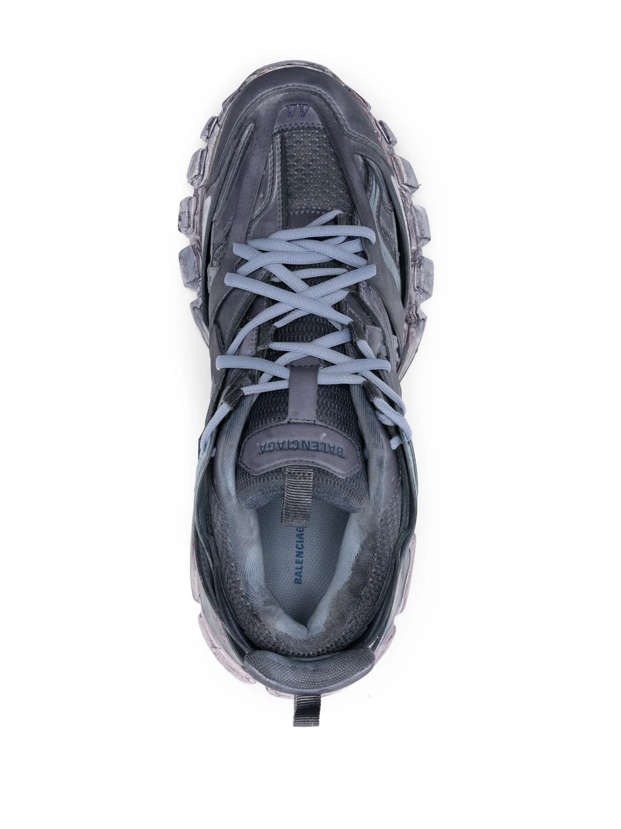 Track distressed sneakers