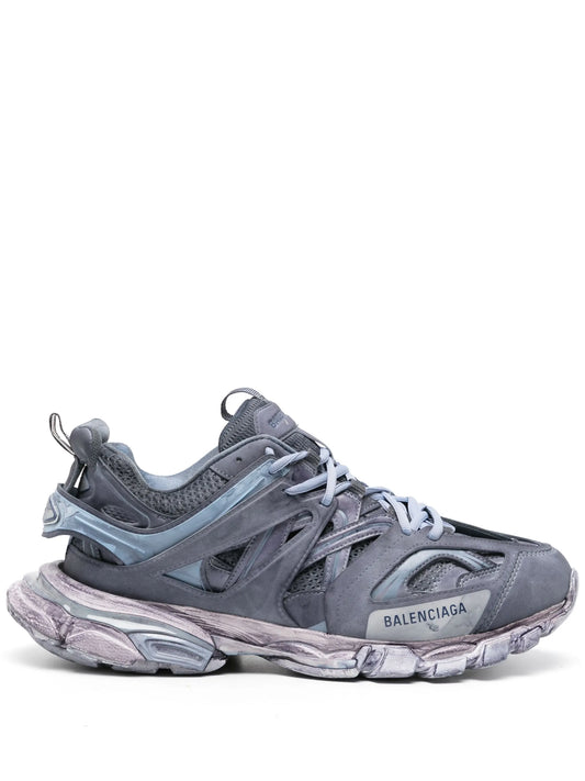 Track distressed sneakers